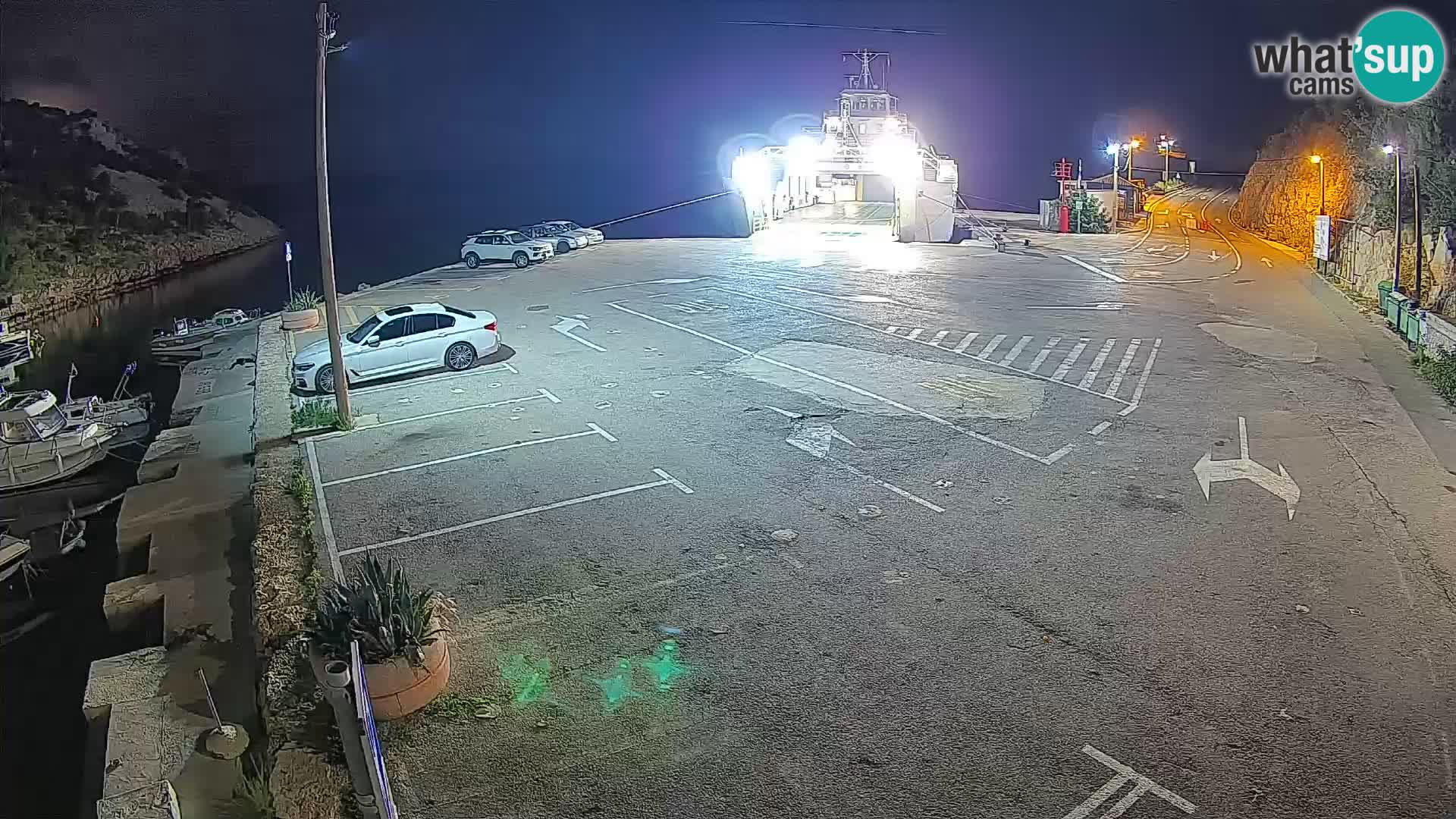 Webcam Prizna ferry port to Pag island