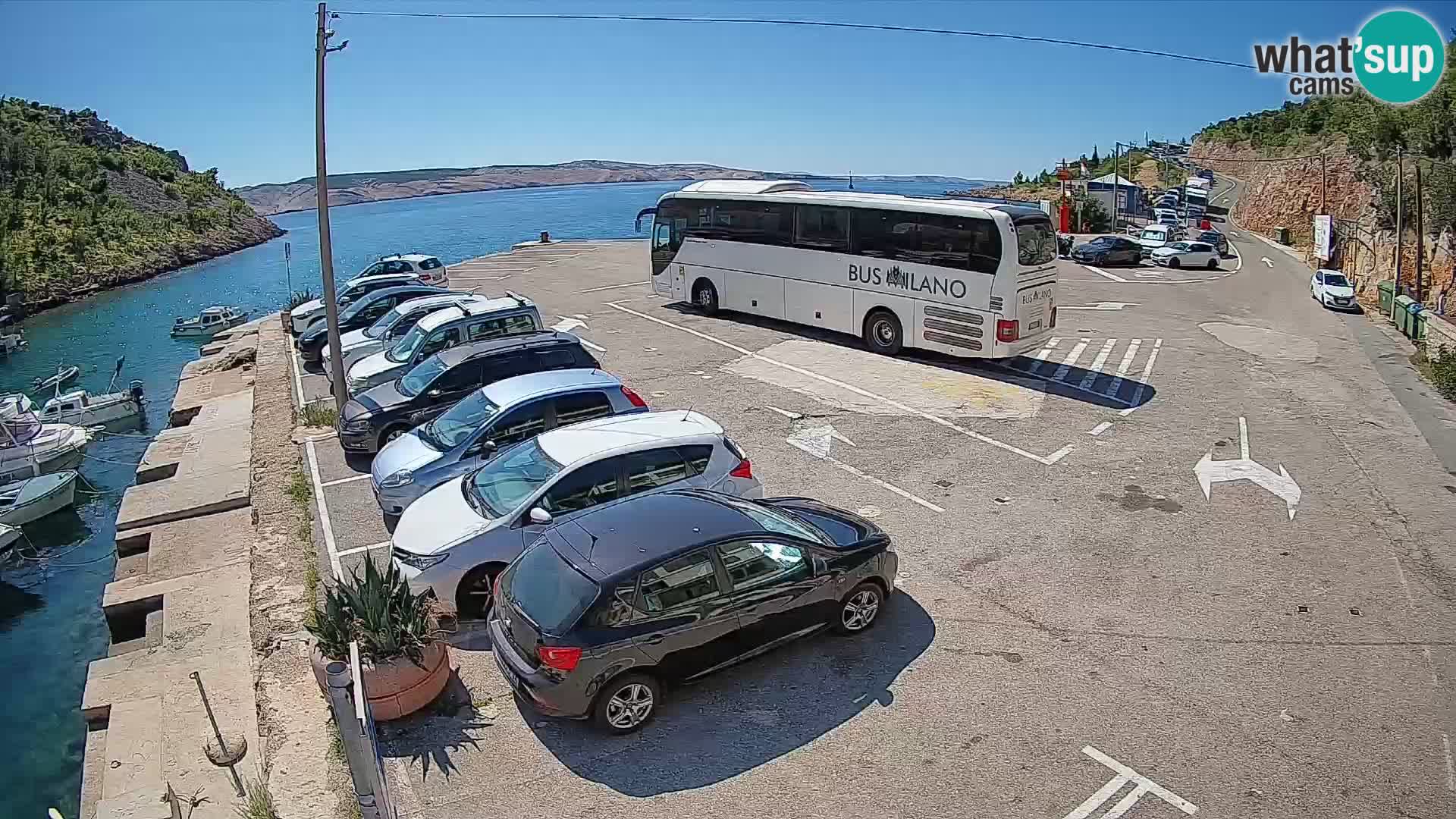 Webcam Fährhafen Prizna – zur Insel Pag