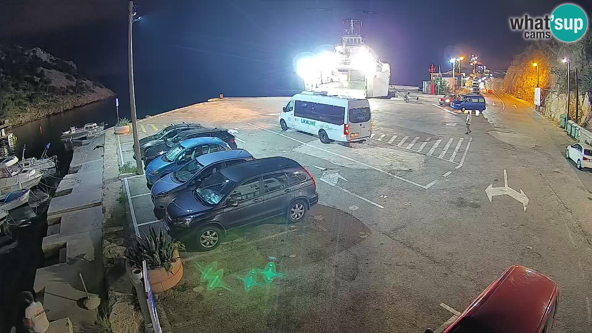 Webcam port de ferry de Prizna – vers l’île de Pag