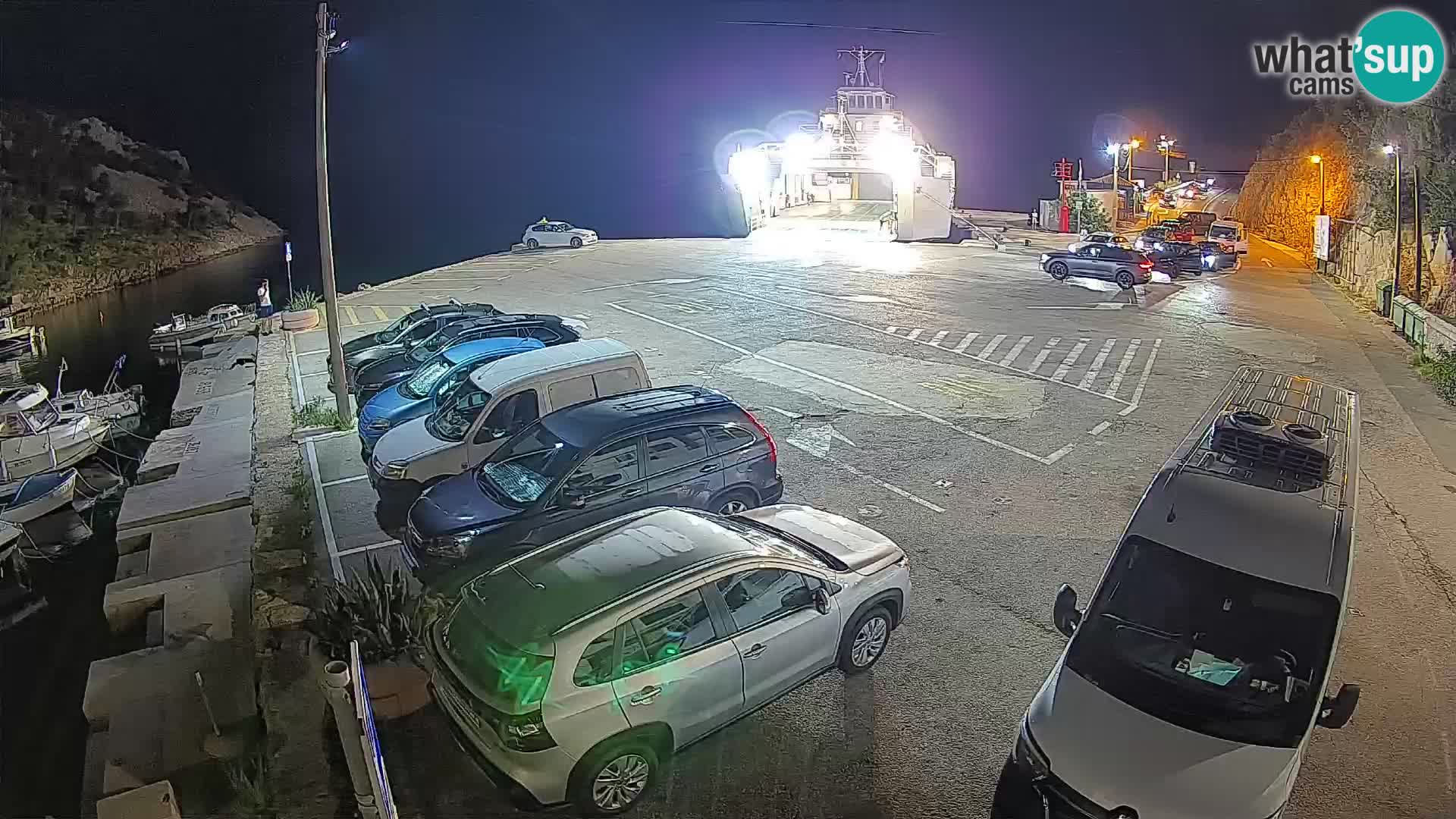 Webcam Prizna ferry port to Pag island