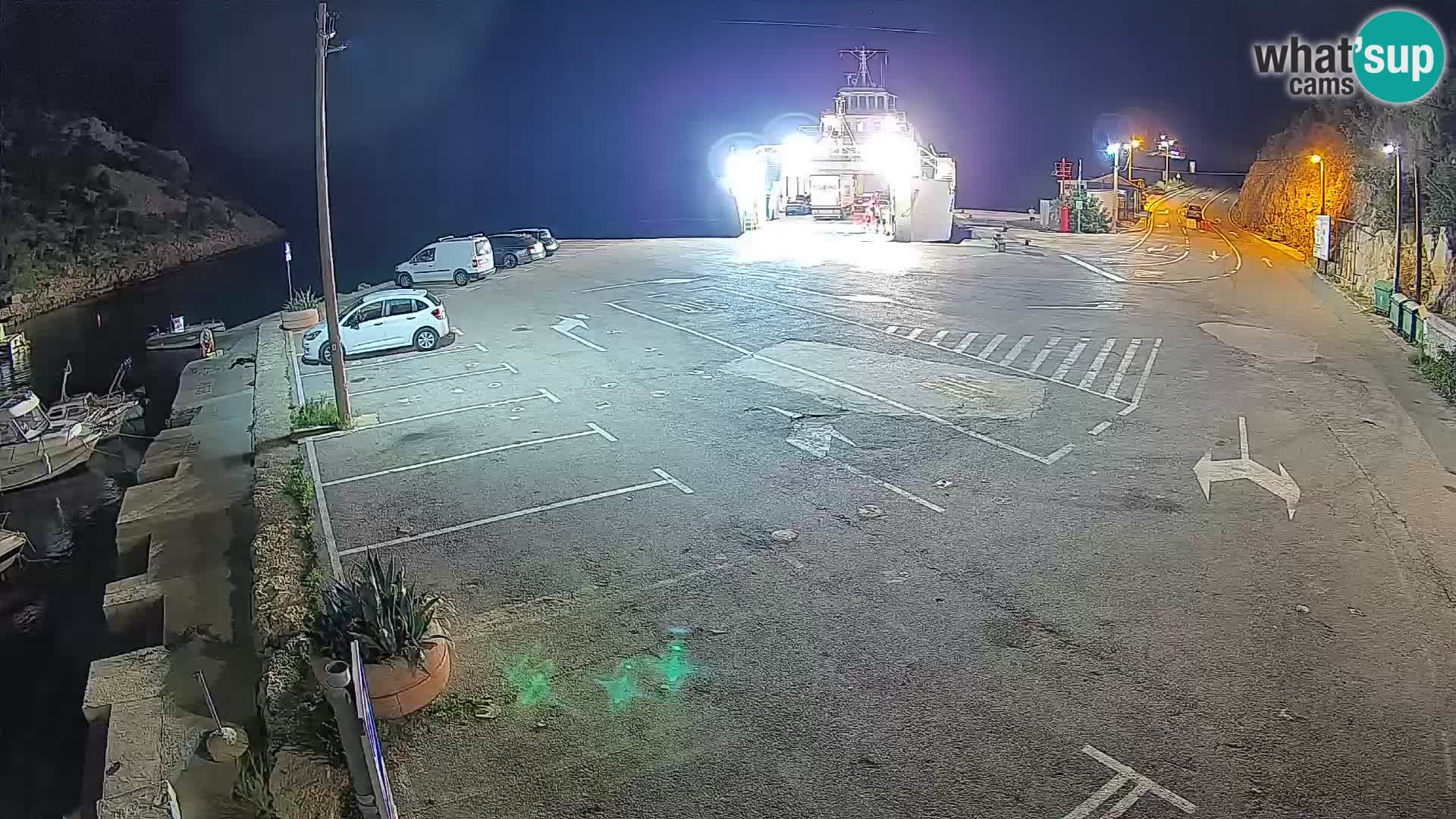 Webcam Prizna ferry port to Pag island