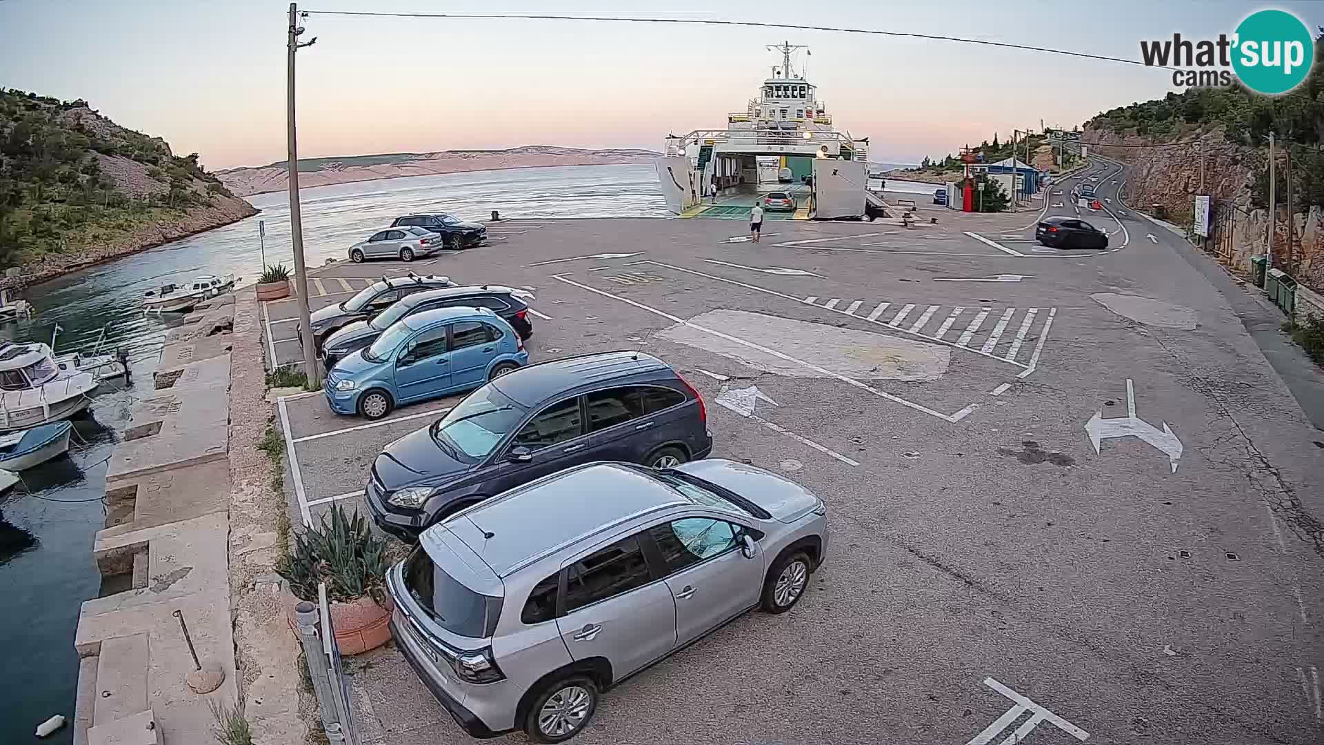 Webcam Fährhafen Prizna – zur Insel Pag