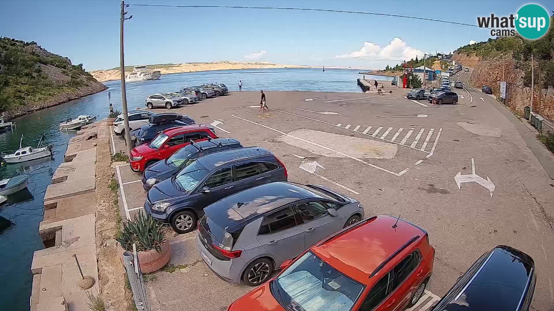 Webcam Fährhafen Prizna – zur Insel Pag