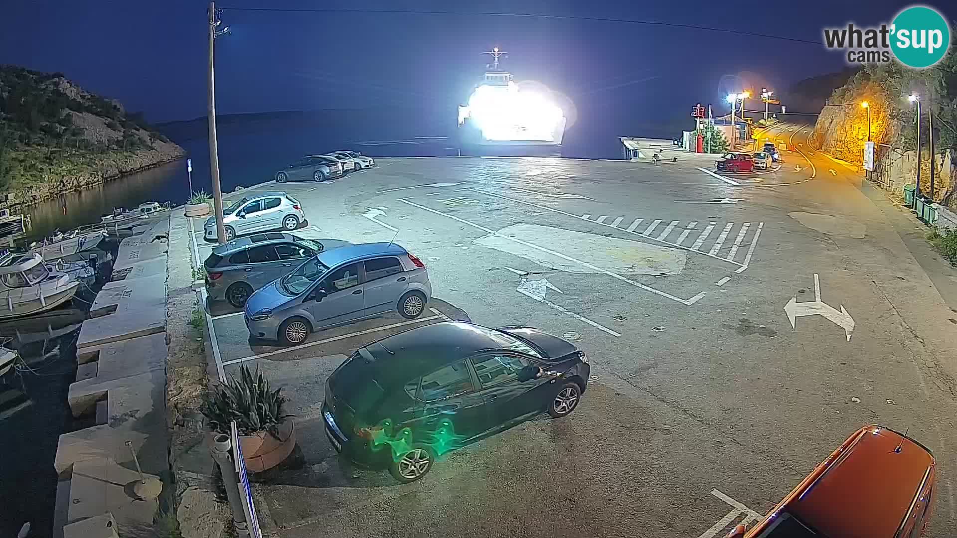 Webcam Prizna ferry port to Pag island
