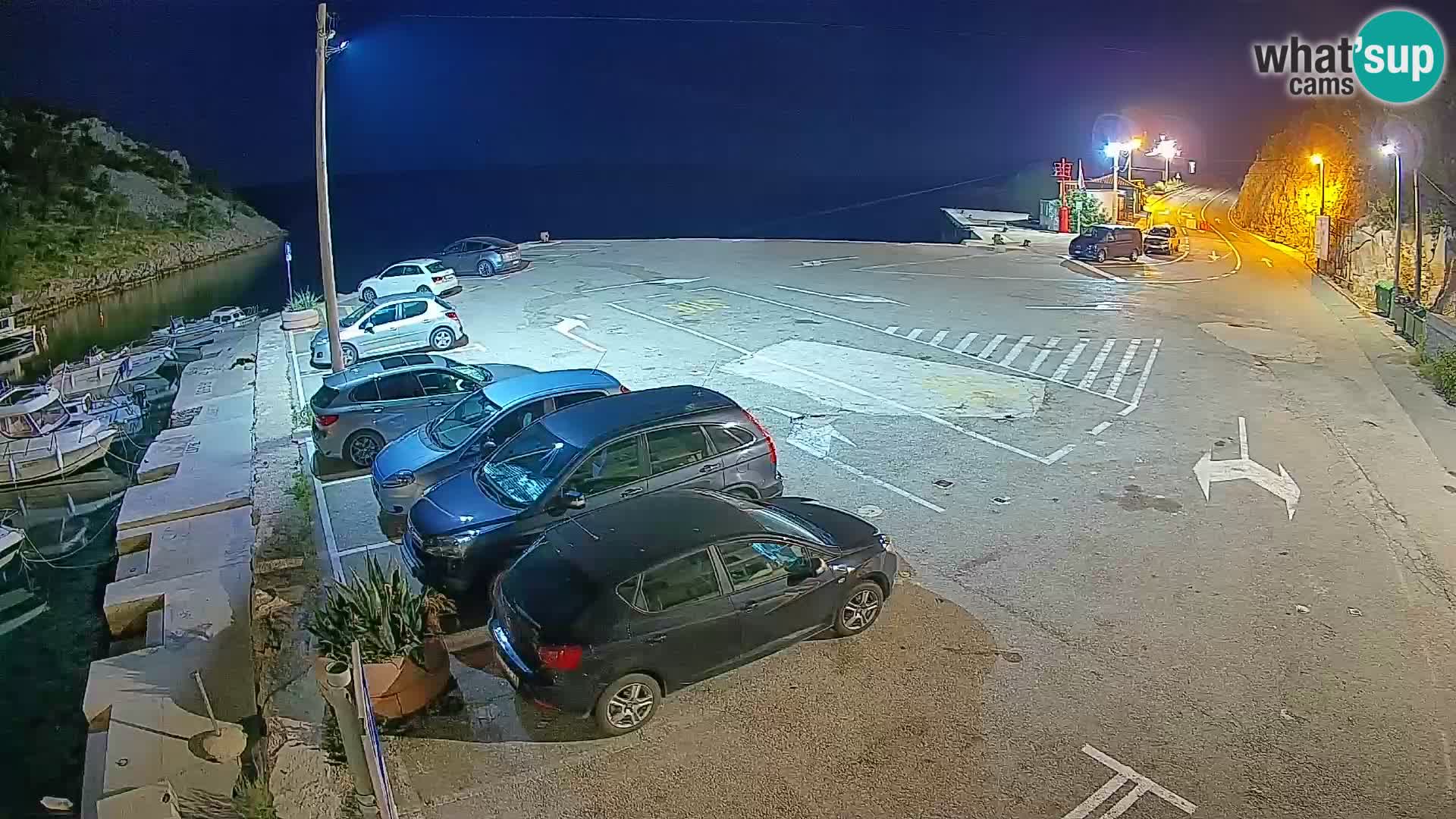 Webcam port de ferry de Prizna – vers l’île de Pag