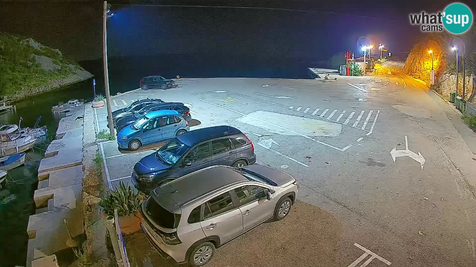 Webcam port de ferry de Prizna – vers l’île de Pag