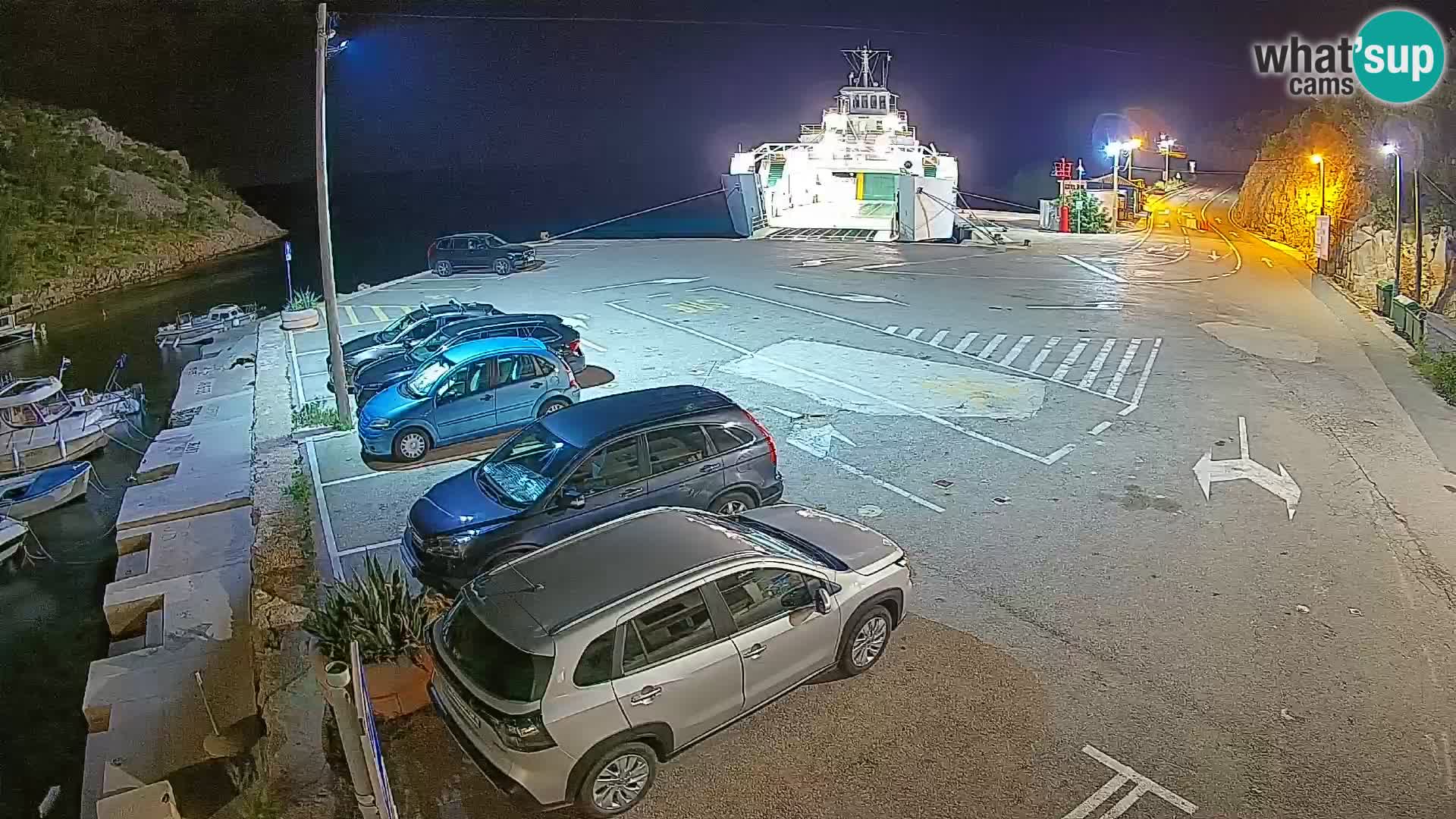 Webcam Fährhafen Prizna – zur Insel Pag