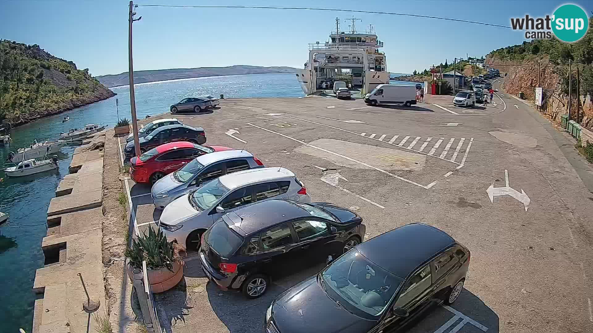 Webcam Fährhafen Prizna – zur Insel Pag
