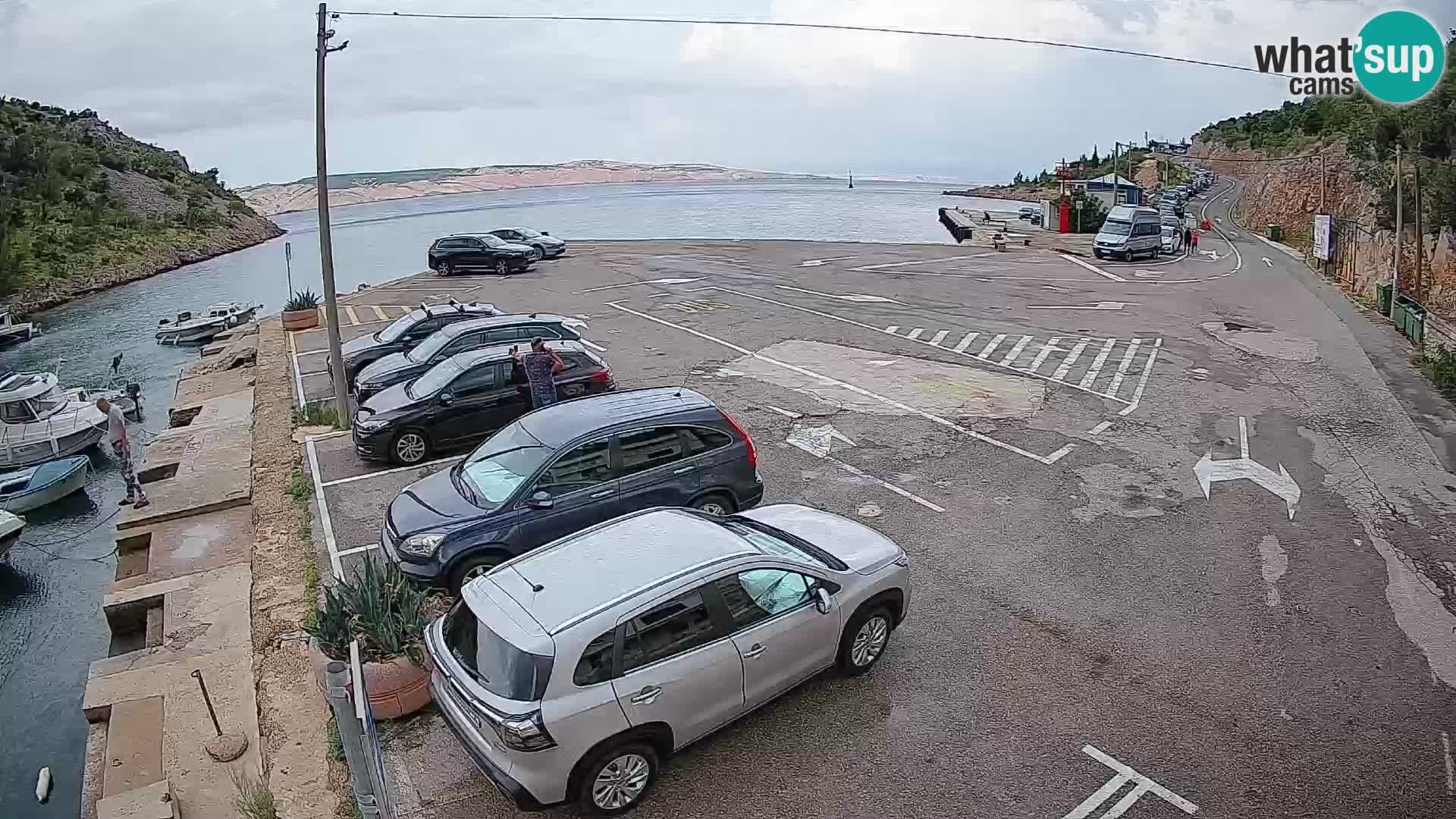 Webcam Prizna ferry port to Pag island