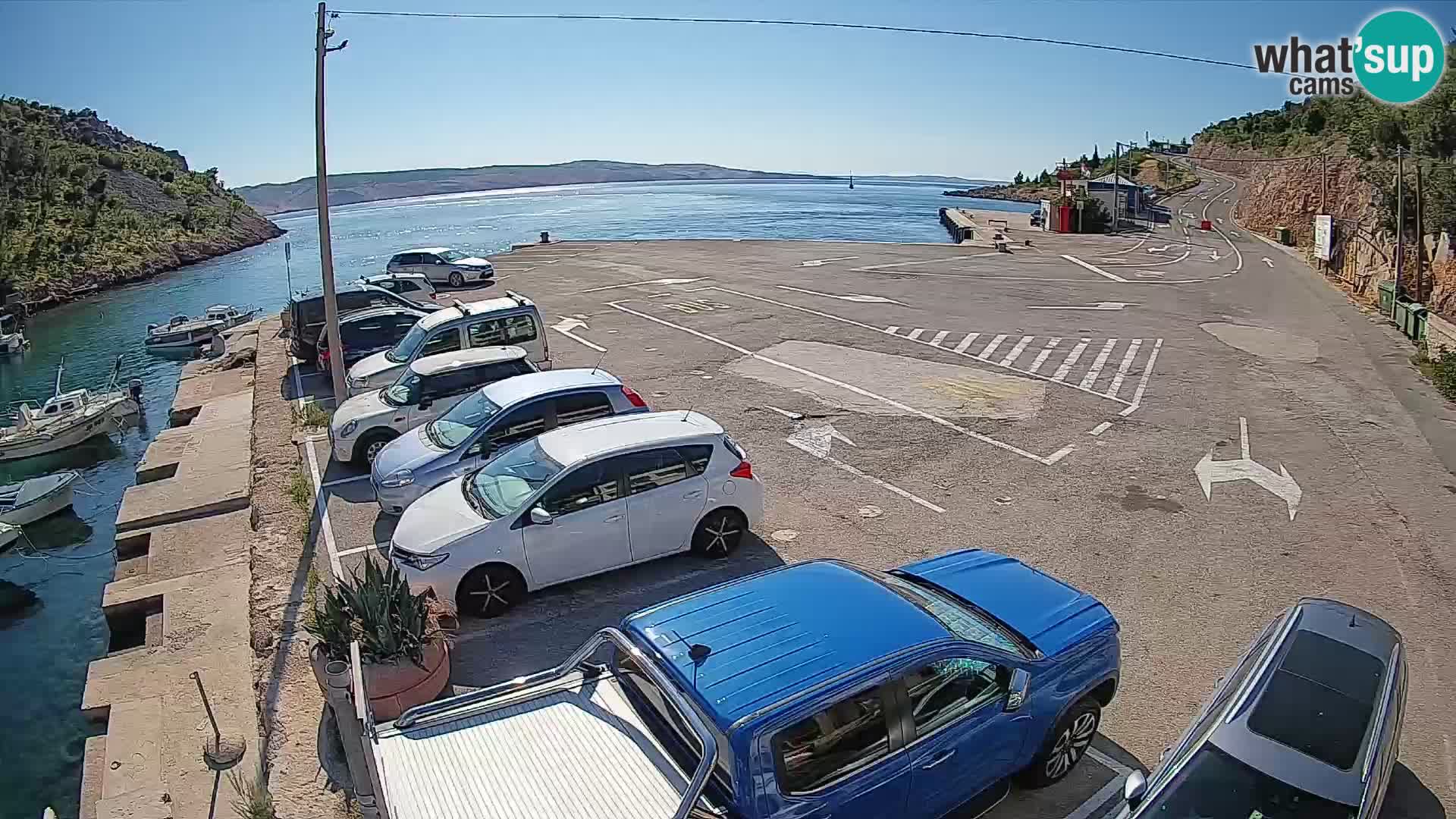 Webcam Fährhafen Prizna – zur Insel Pag