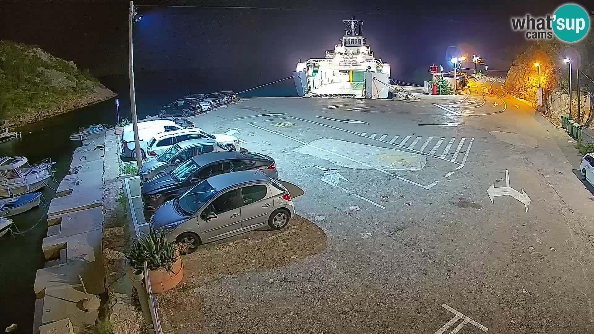 Webcam Fährhafen Prizna – zur Insel Pag