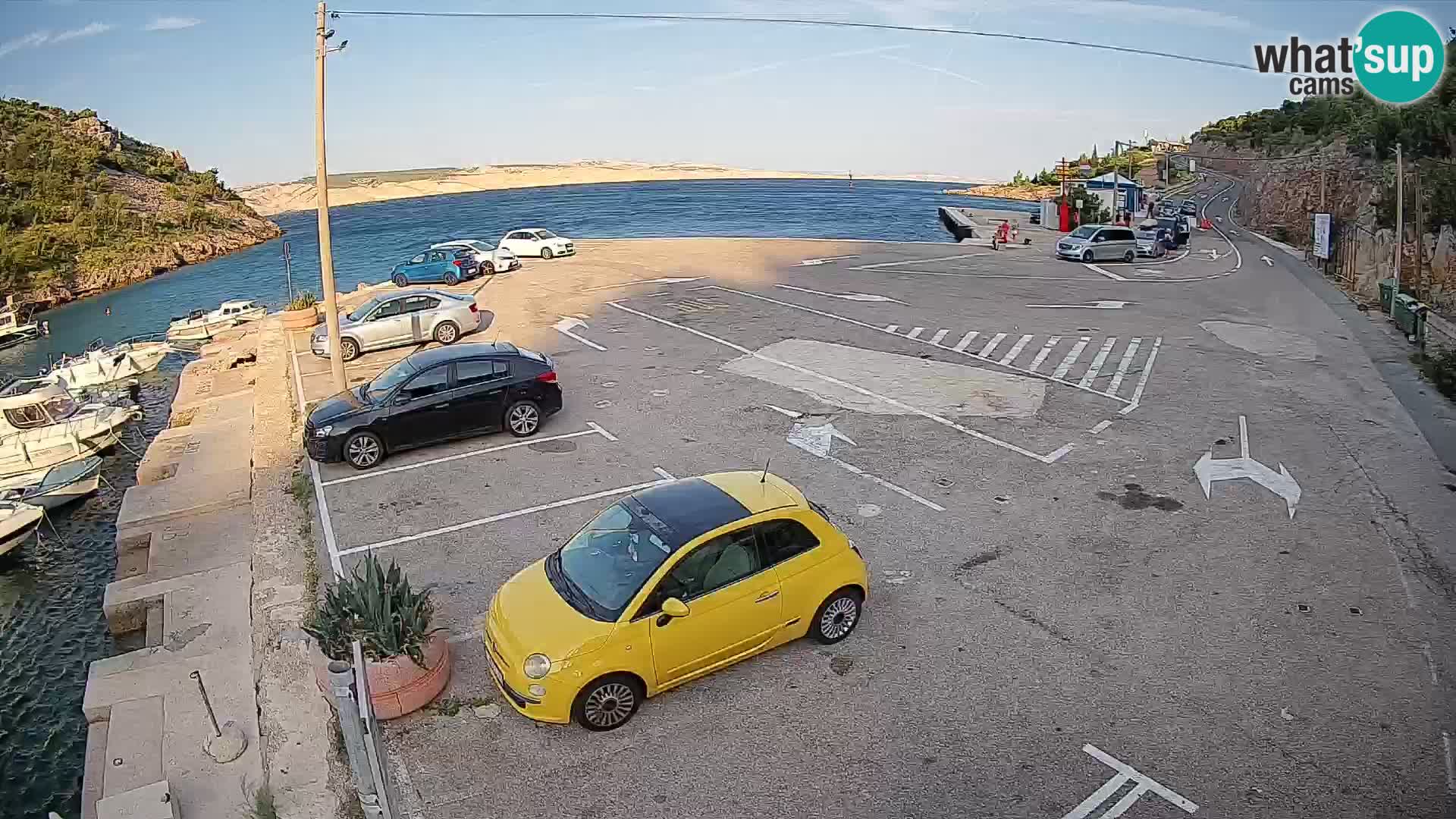 Webcam port de ferry de Prizna – vers l’île de Pag