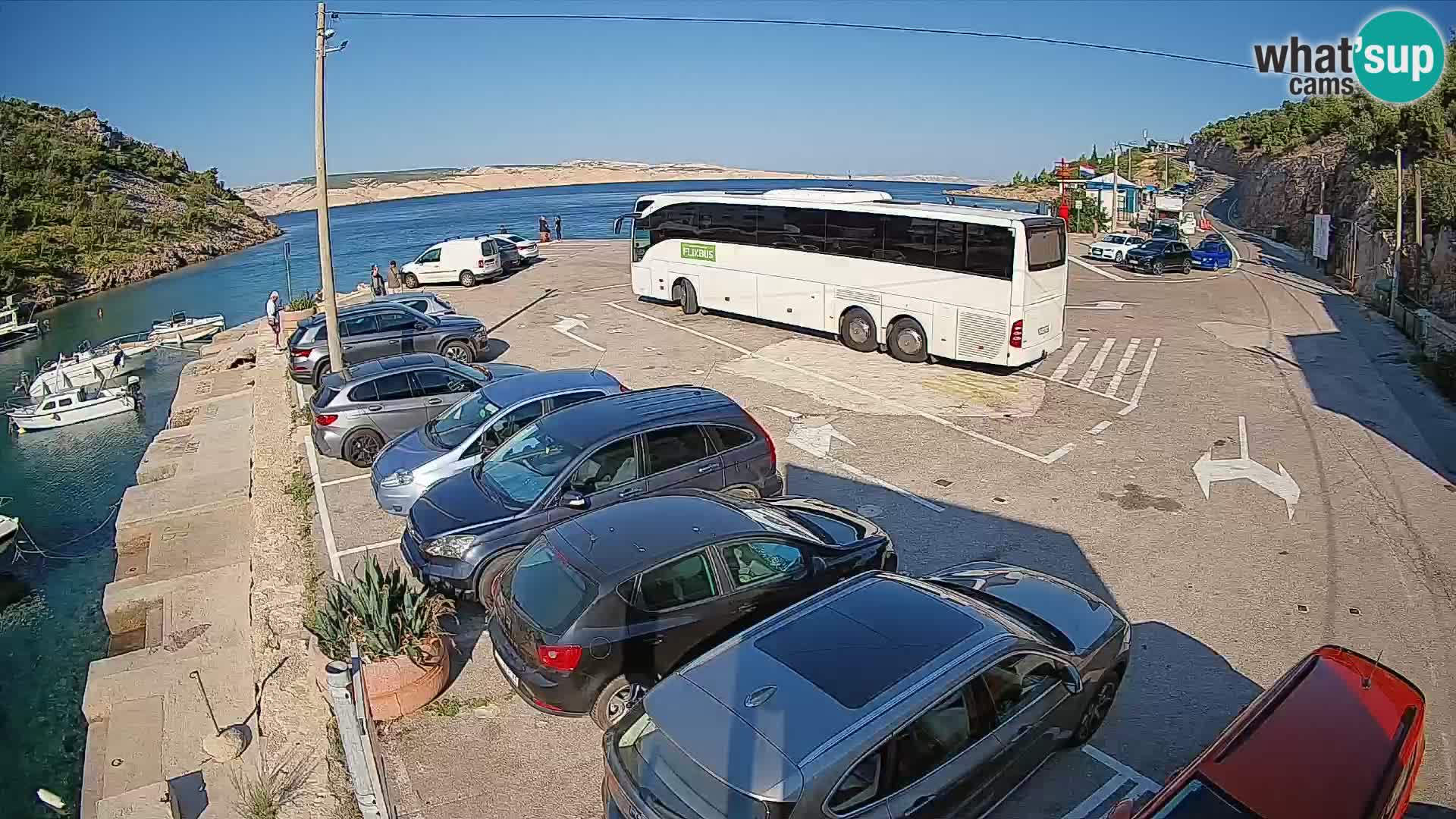 Webcam Fährhafen Prizna – zur Insel Pag