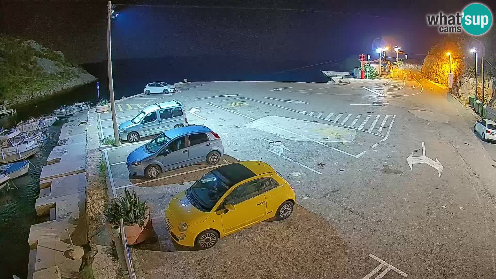 Webcam Prizna ferry port to Pag island