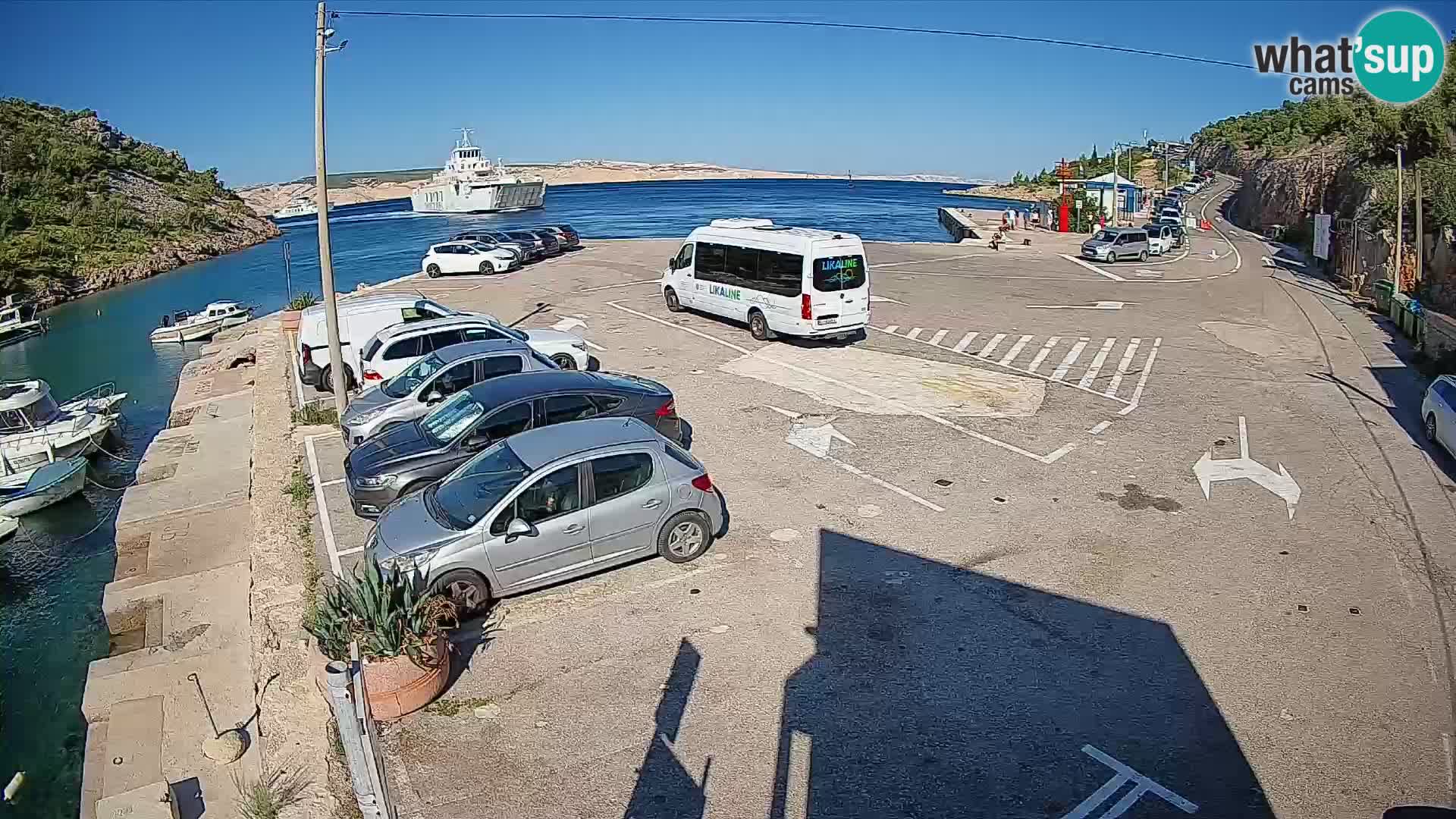 Webcam Prizna ferry port to Pag island