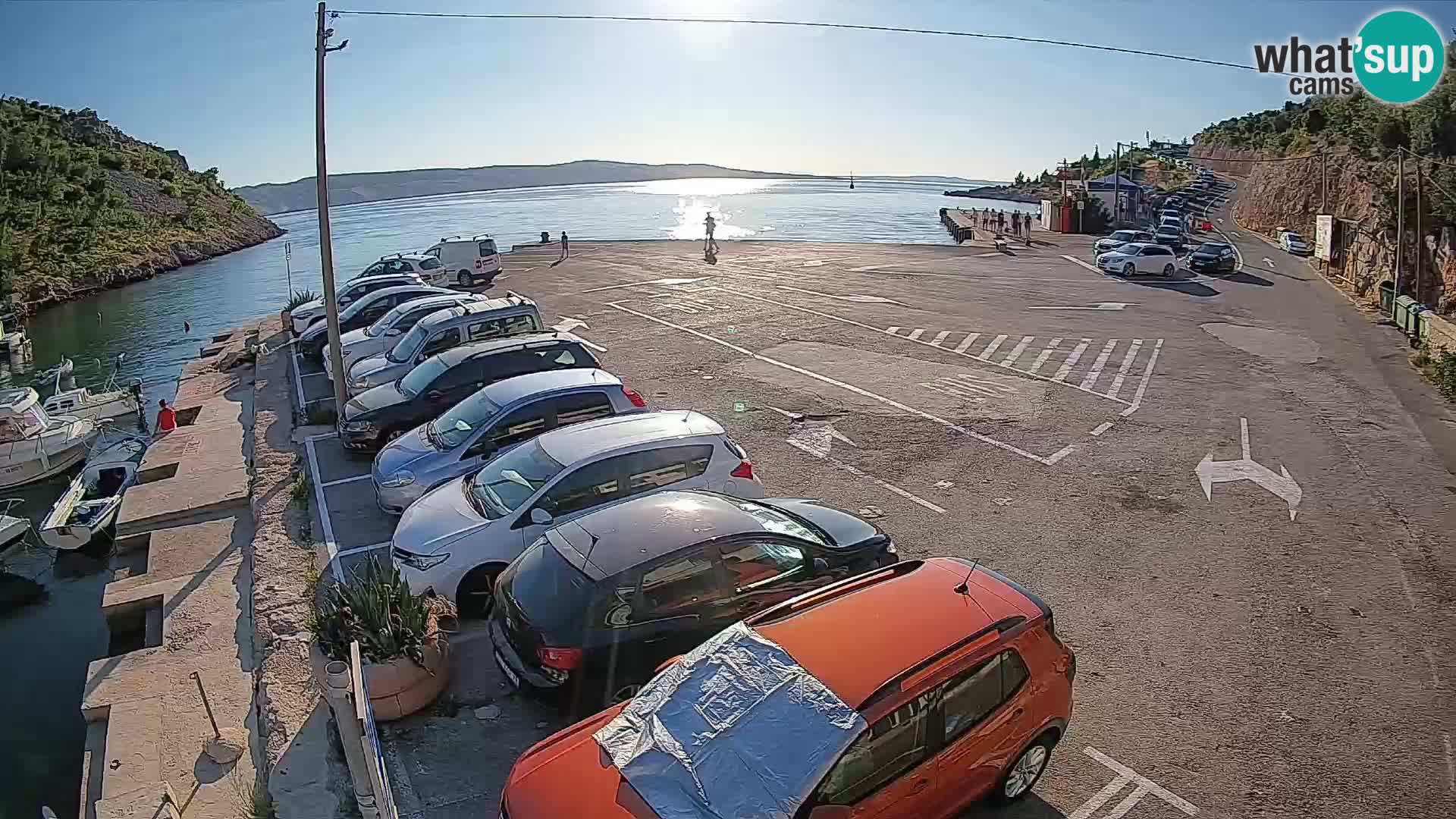 Webcam Prizna ferry port to Pag island