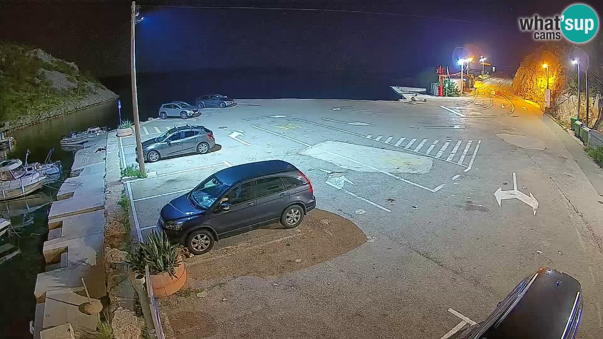 Webcam Prizna ferry port to Pag island
