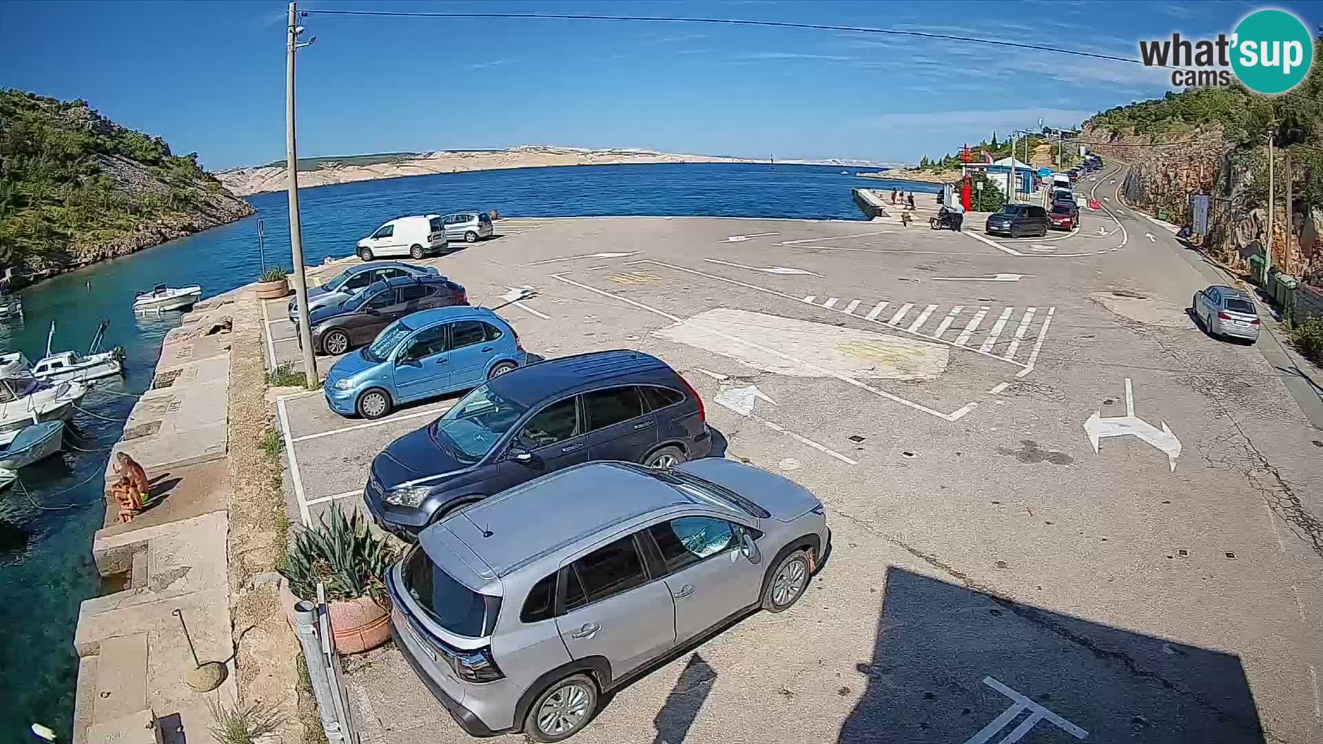 Webcam Prizna ferry port to Pag island