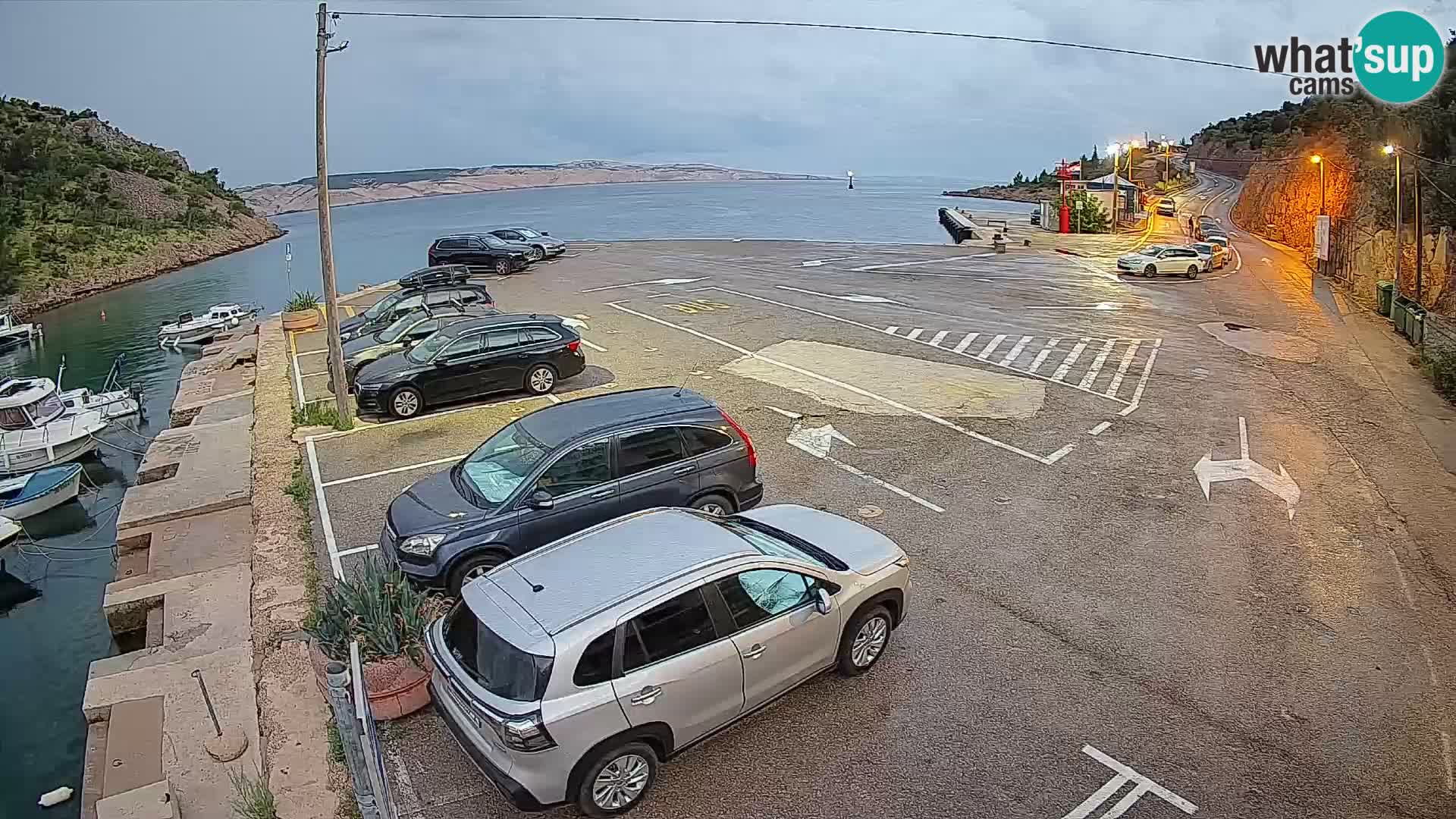 Webcam port de ferry de Prizna – vers l’île de Pag