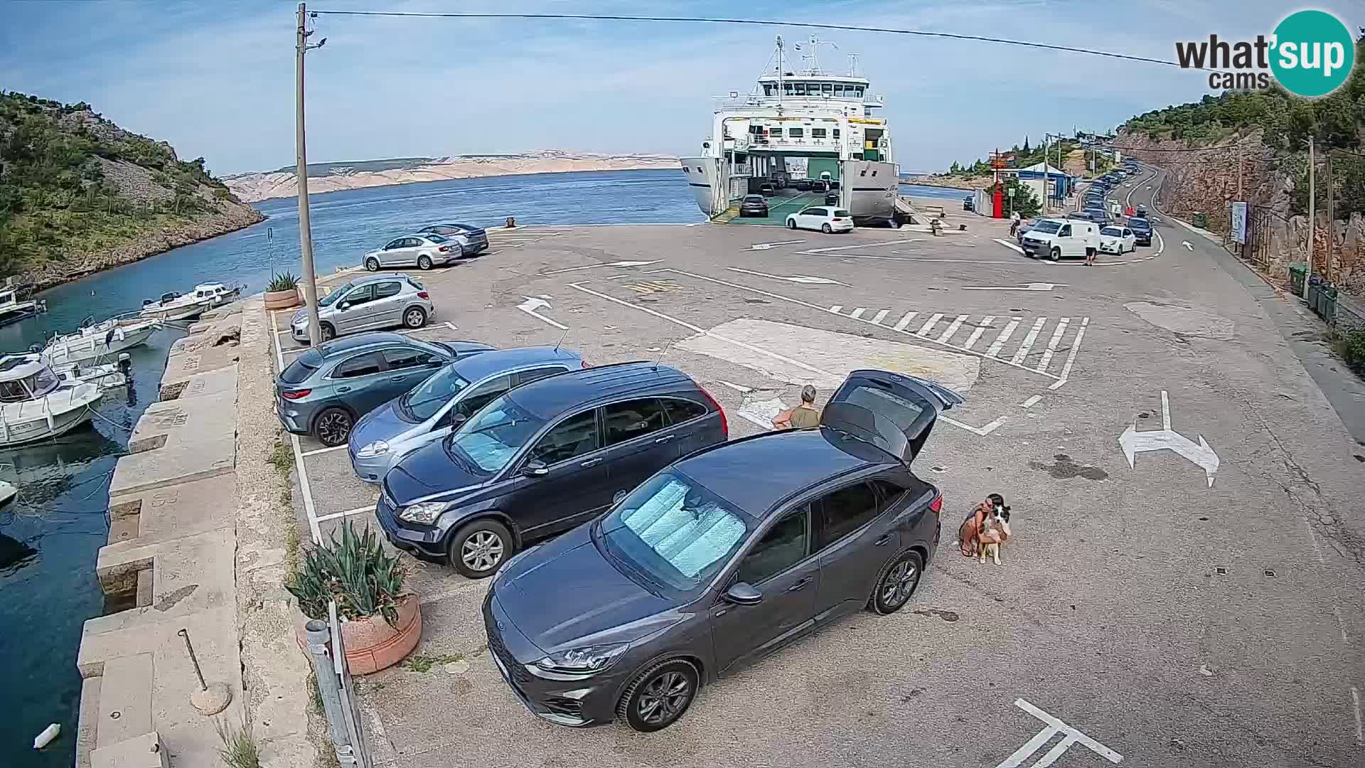 Webcam Fährhafen Prizna – zur Insel Pag