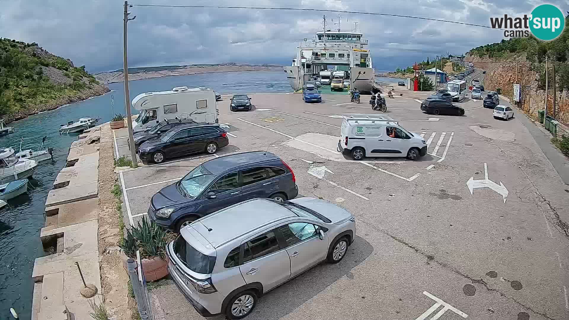 Webcam Fährhafen Prizna – zur Insel Pag