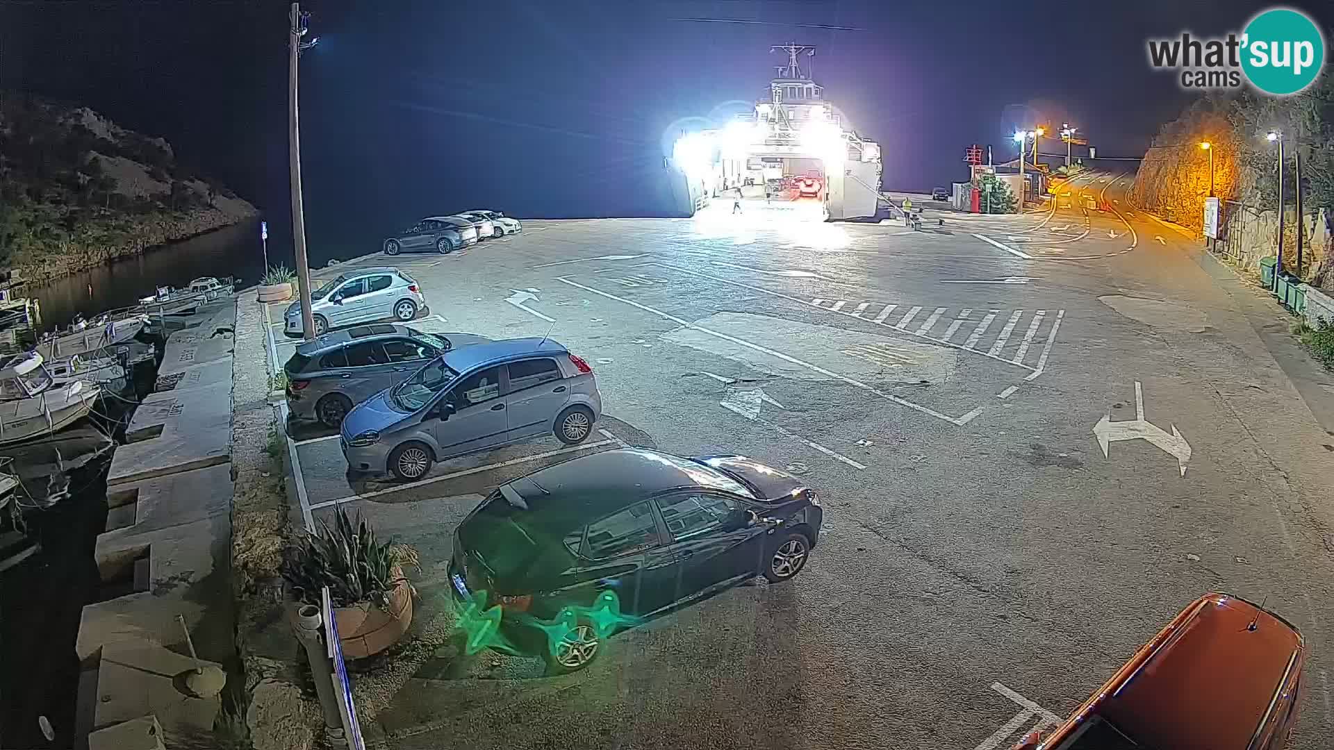 Webcam Prizna ferry port to Pag island