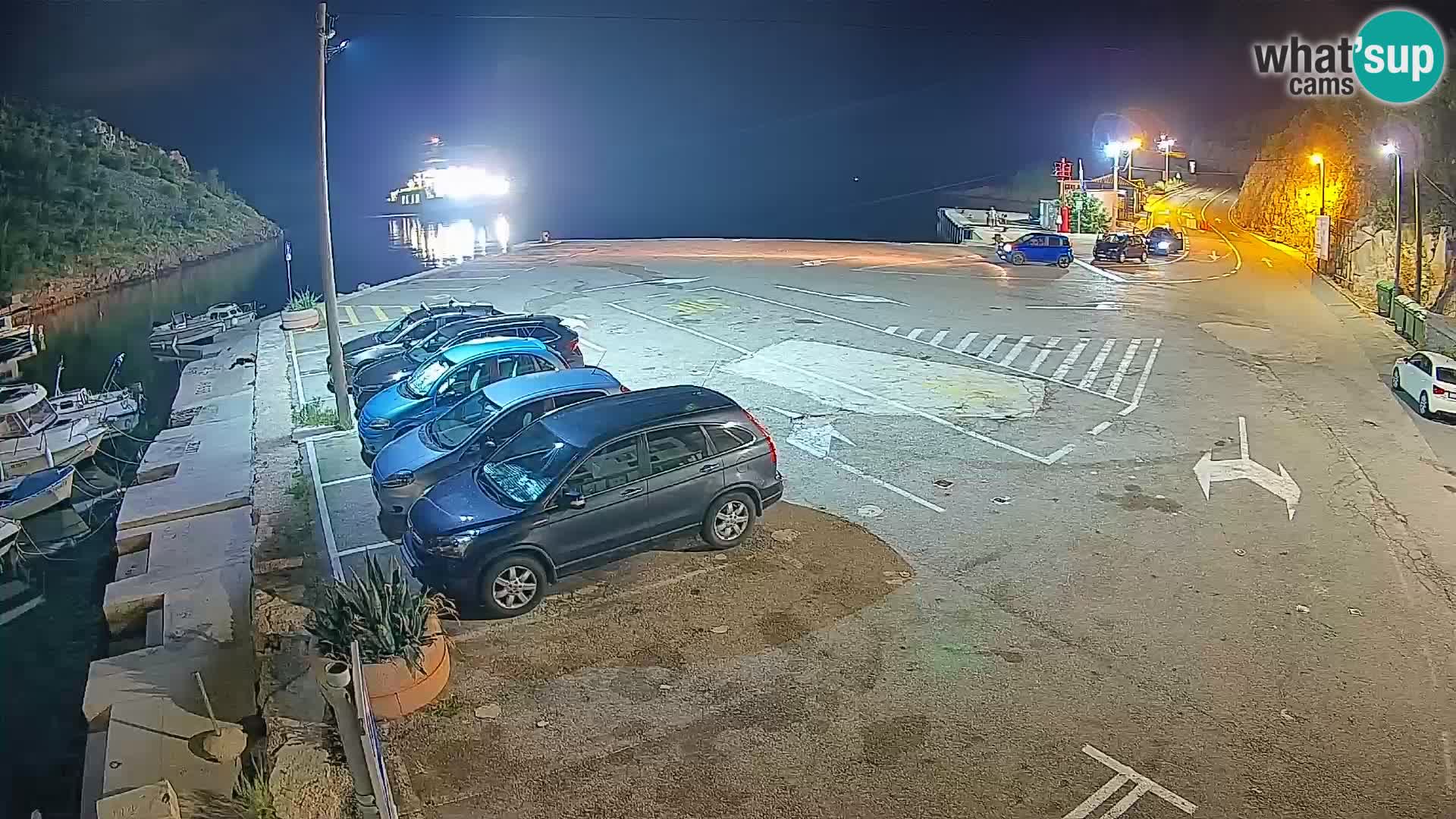 Webcam port de ferry de Prizna – vers l’île de Pag
