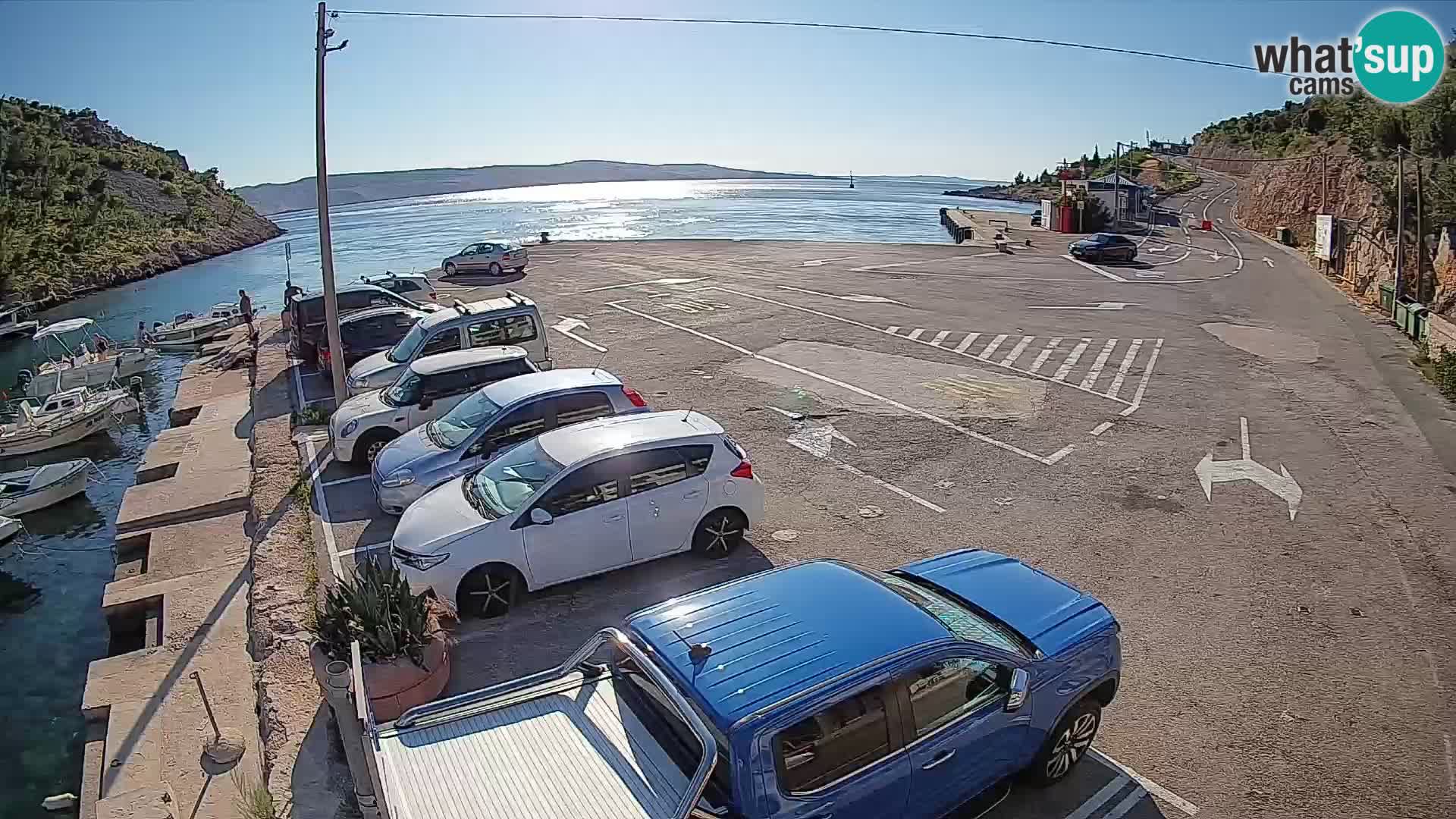 Webcam Fährhafen Prizna – zur Insel Pag