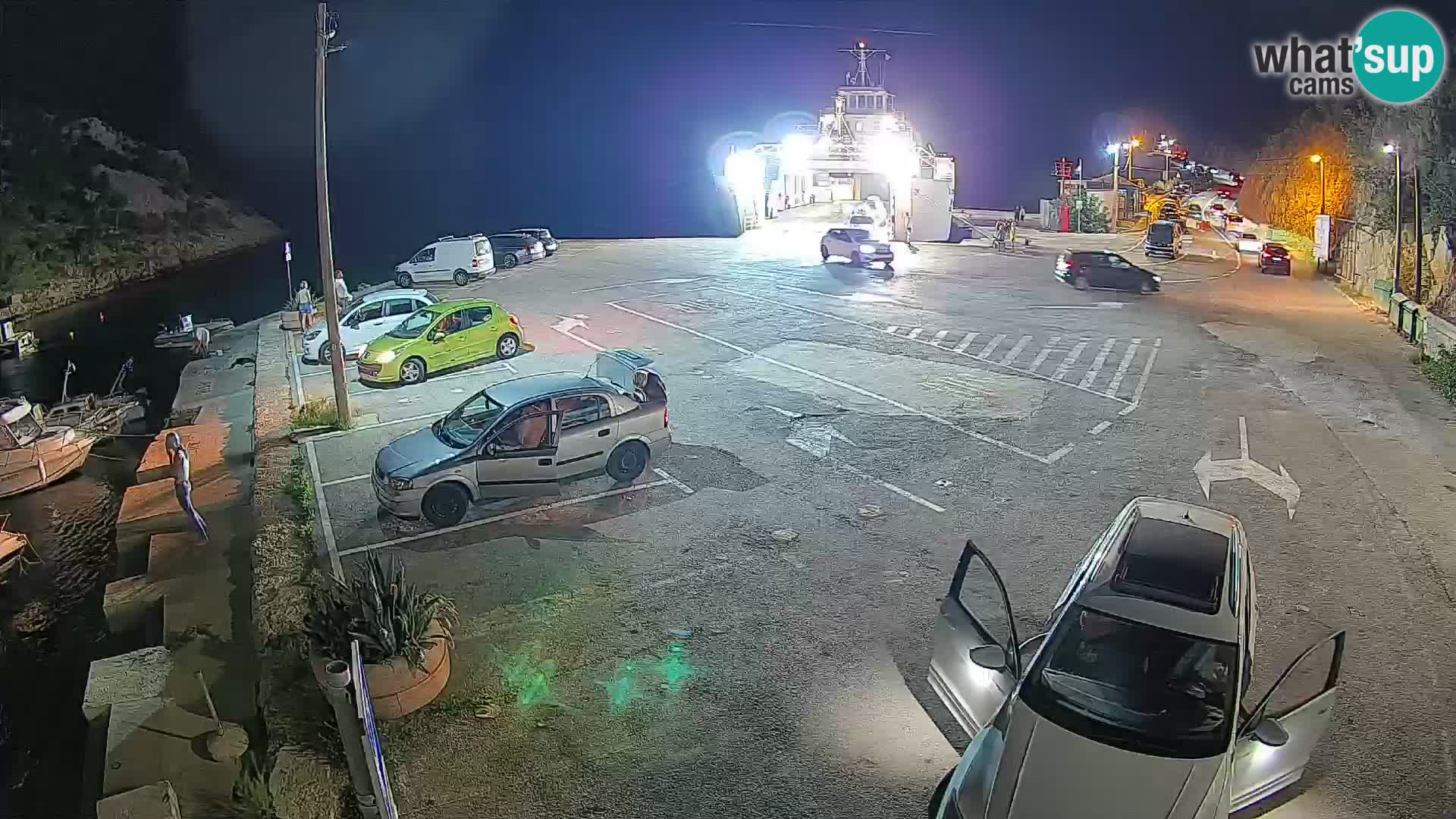 Webcam Prizna ferry port to Pag island