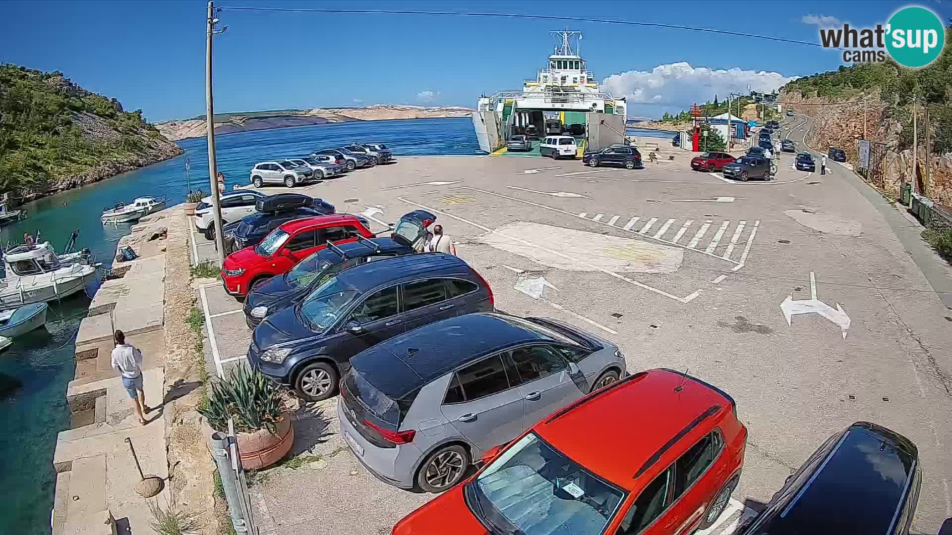 Webcam Fährhafen Prizna – zur Insel Pag