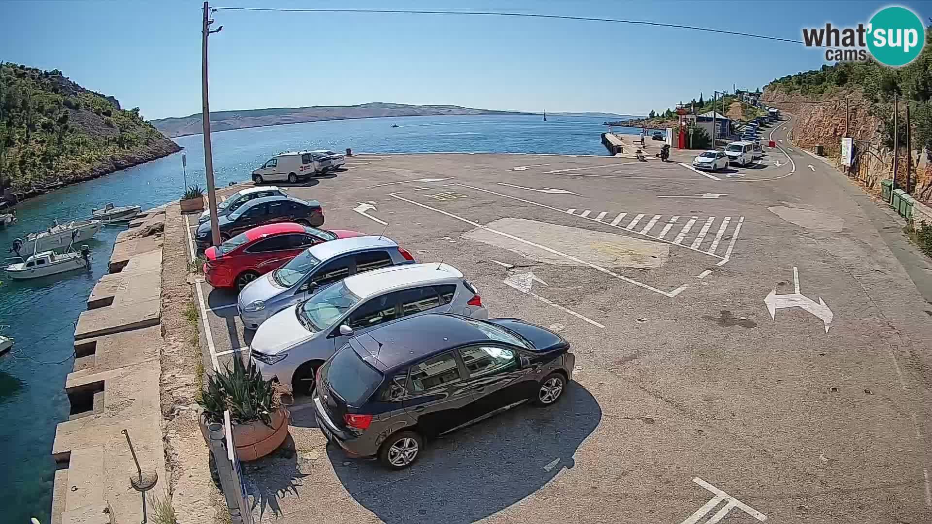 Webcam Prizna ferry port to Pag island