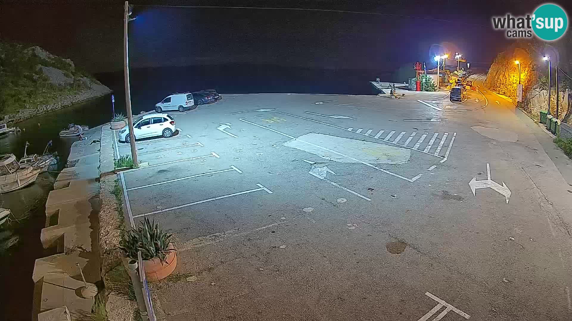 Webcam port de ferry de Prizna – vers l’île de Pag