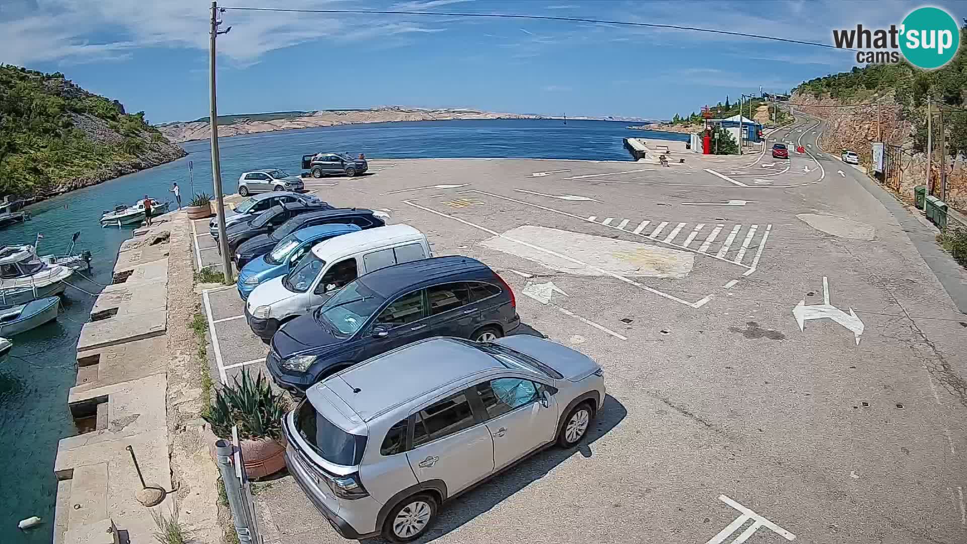 Webcam Prizna ferry port to Pag island