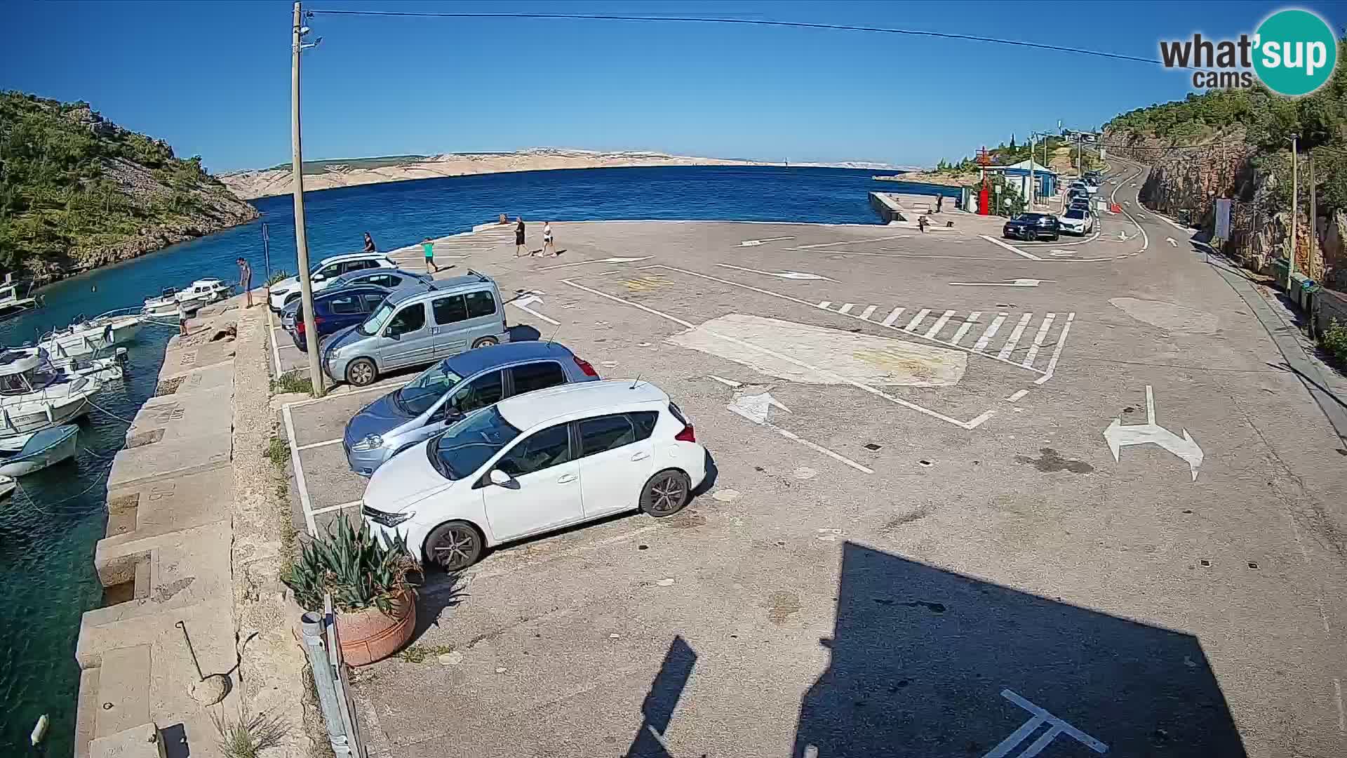 Webcam Fährhafen Prizna – zur Insel Pag