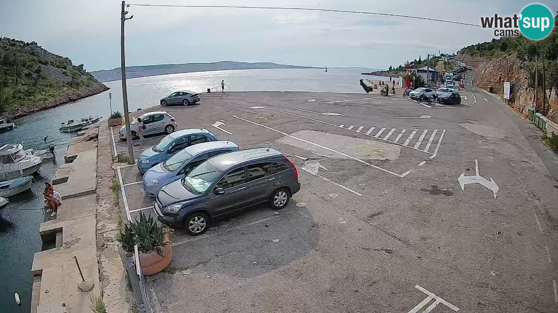 Webcam Prizna ferry port to Pag island