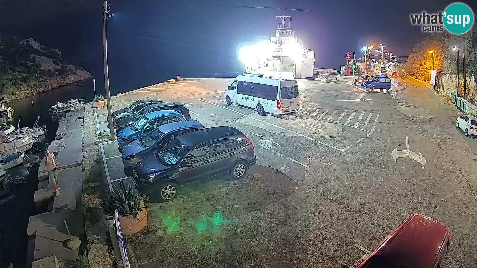 Webcam Prizna ferry port to Pag island