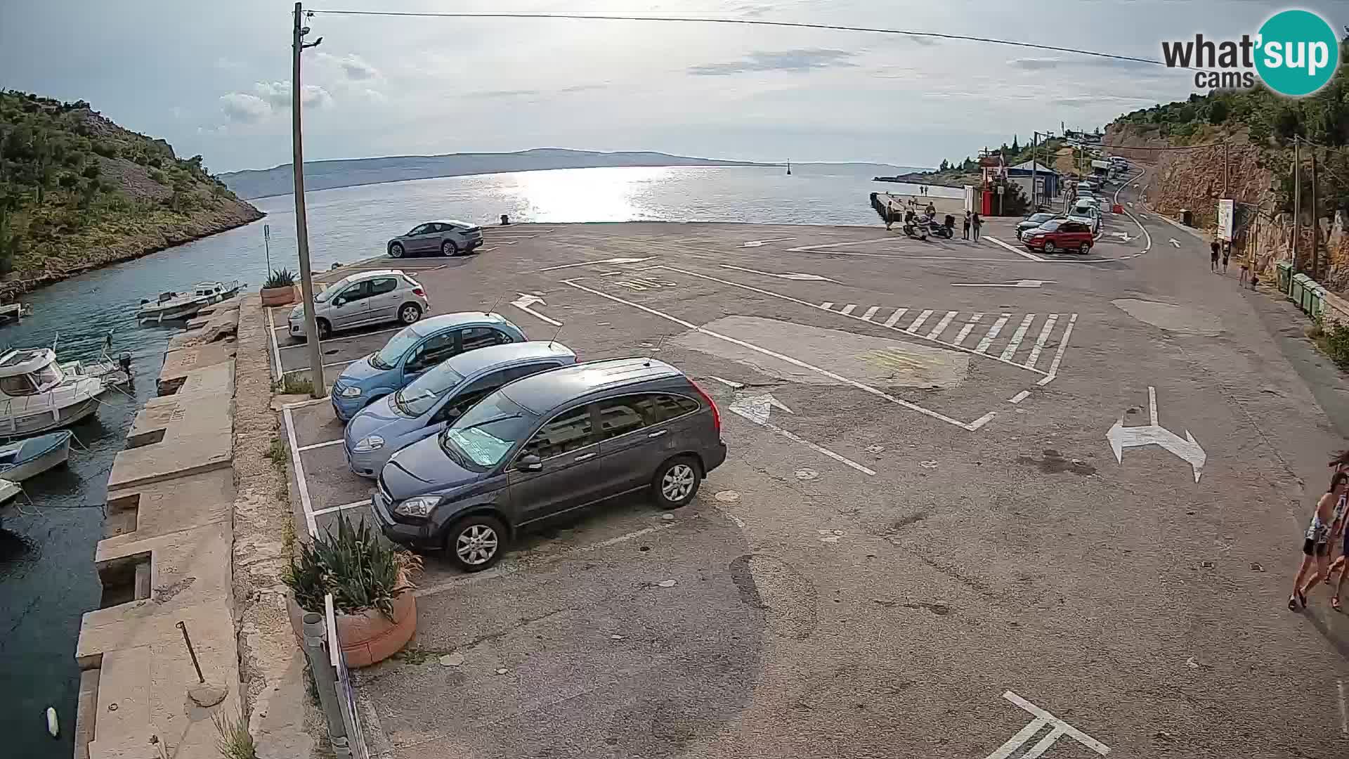 Webcam Prizna ferry port to Pag island