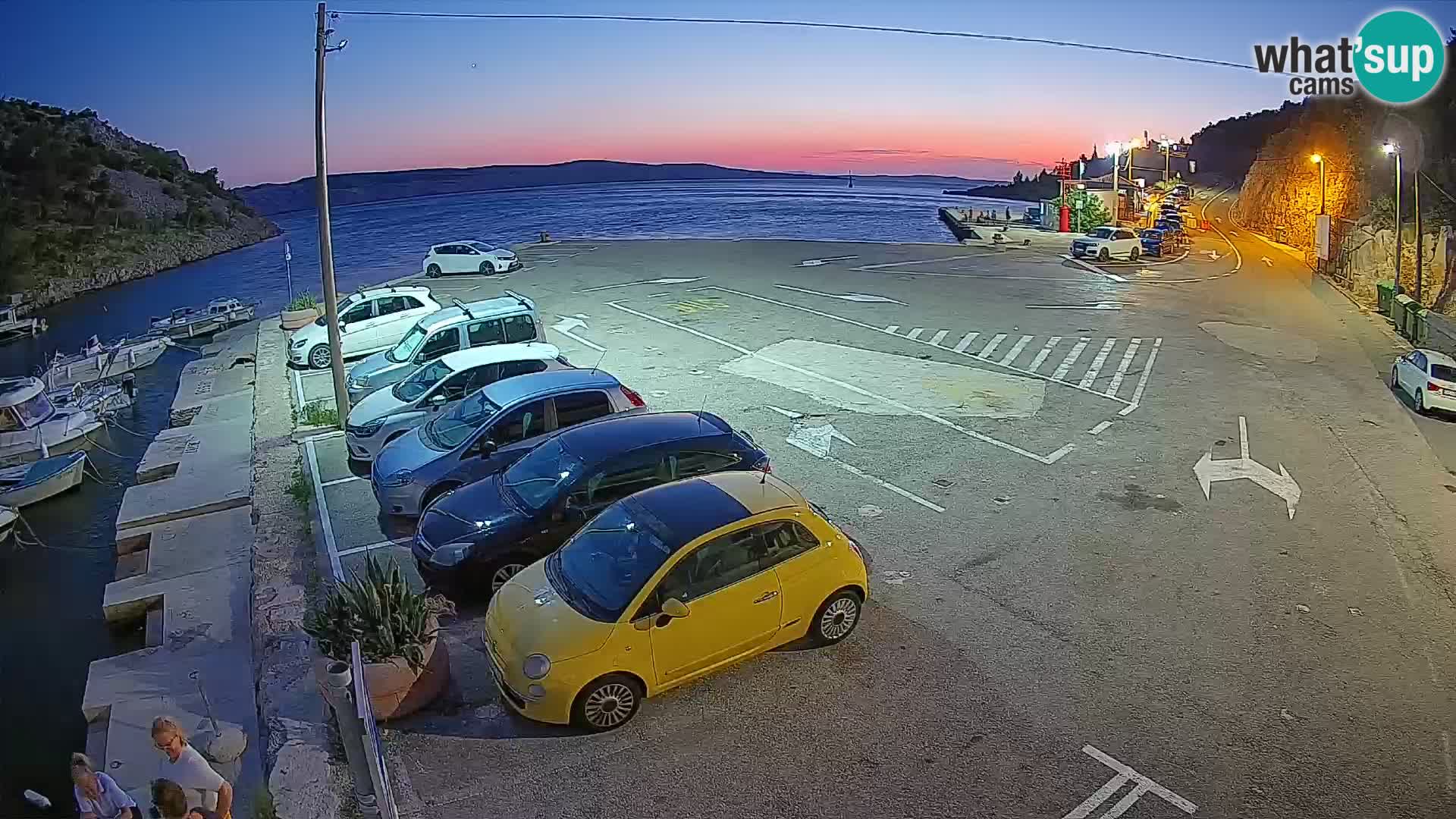 Webcam port de ferry de Prizna – vers l’île de Pag