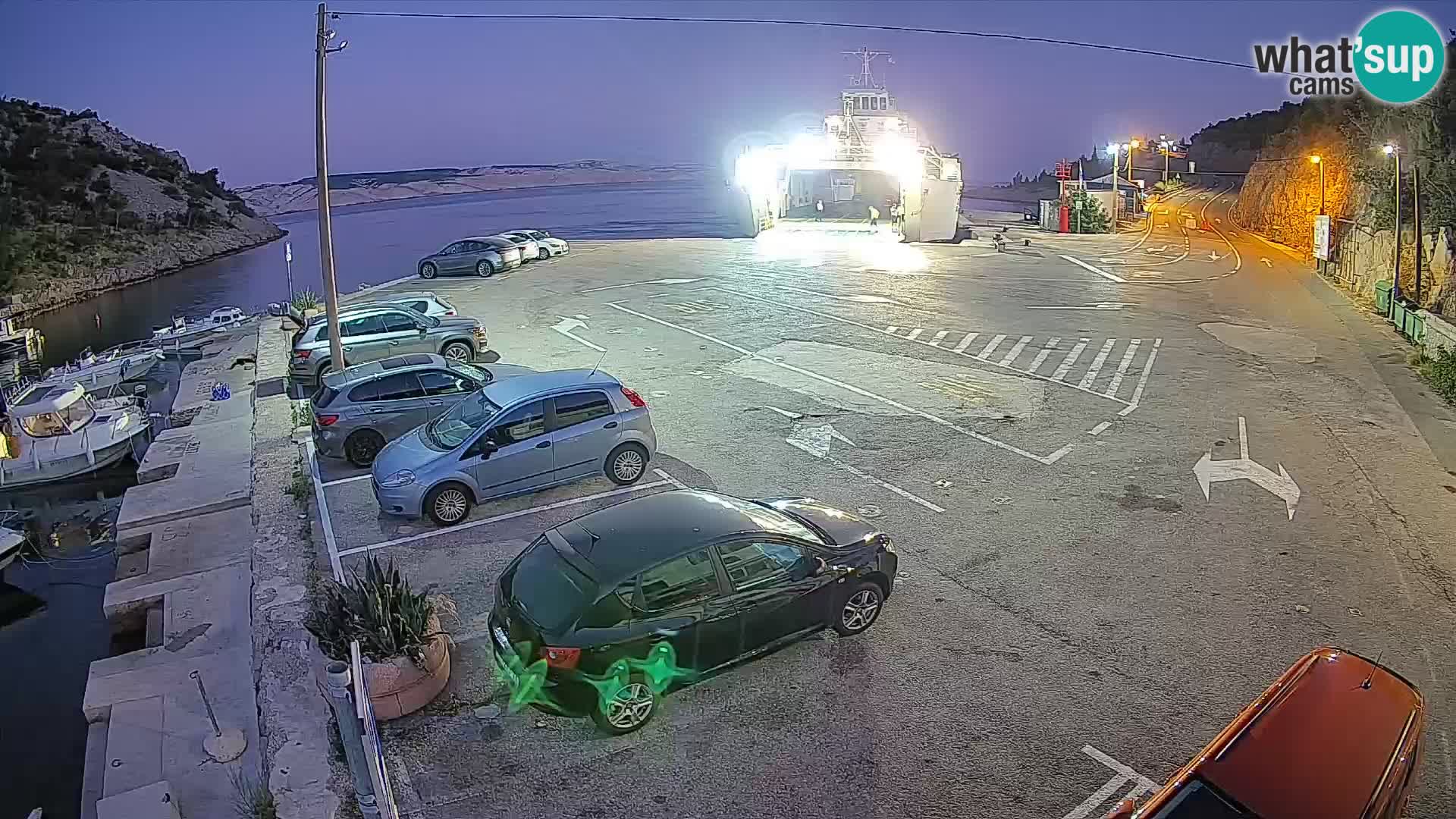 Webcam Fährhafen Prizna – zur Insel Pag