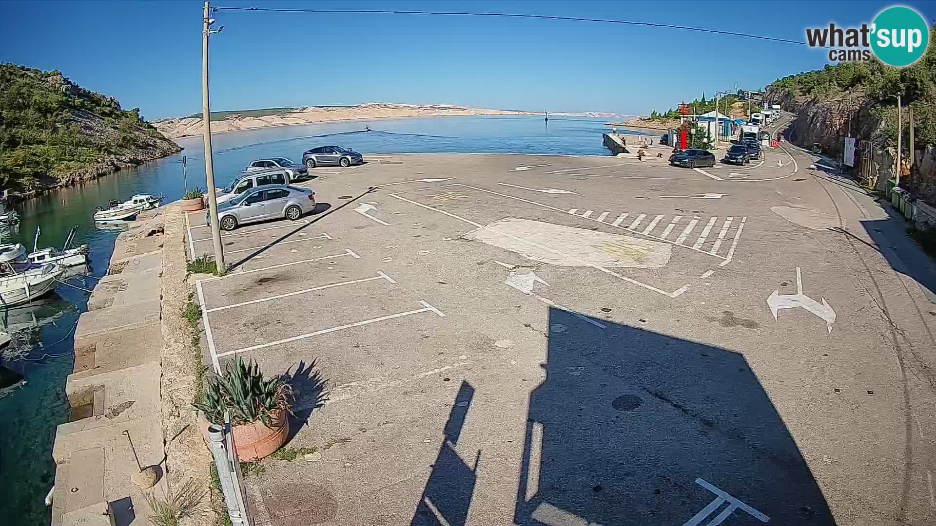 Webcam Fährhafen Prizna – zur Insel Pag