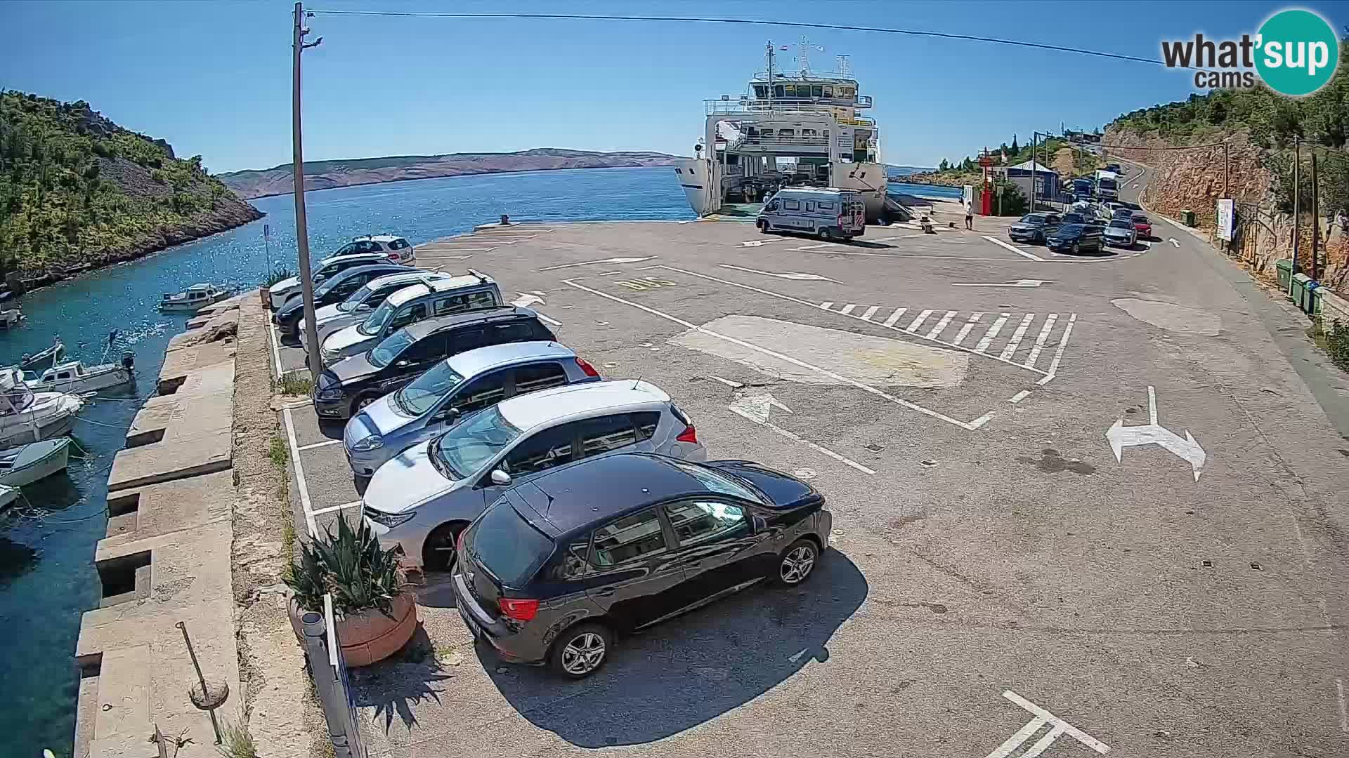 Webcam Fährhafen Prizna – zur Insel Pag