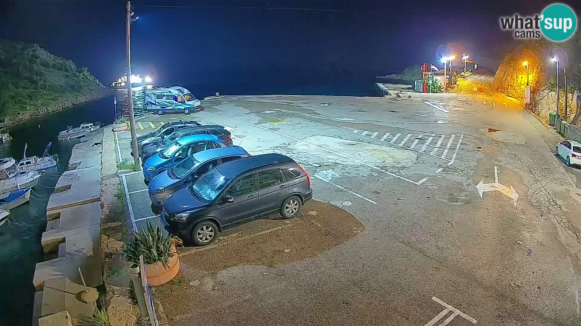 Webcam port de ferry de Prizna – vers l’île de Pag