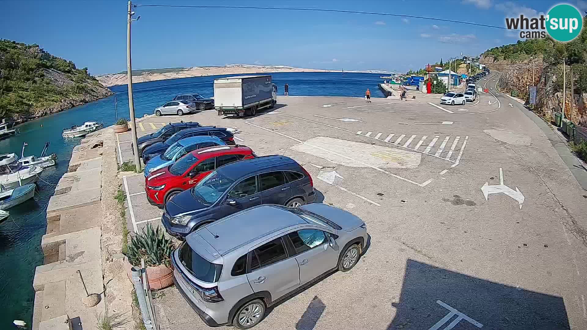 Webcam Fährhafen Prizna – zur Insel Pag