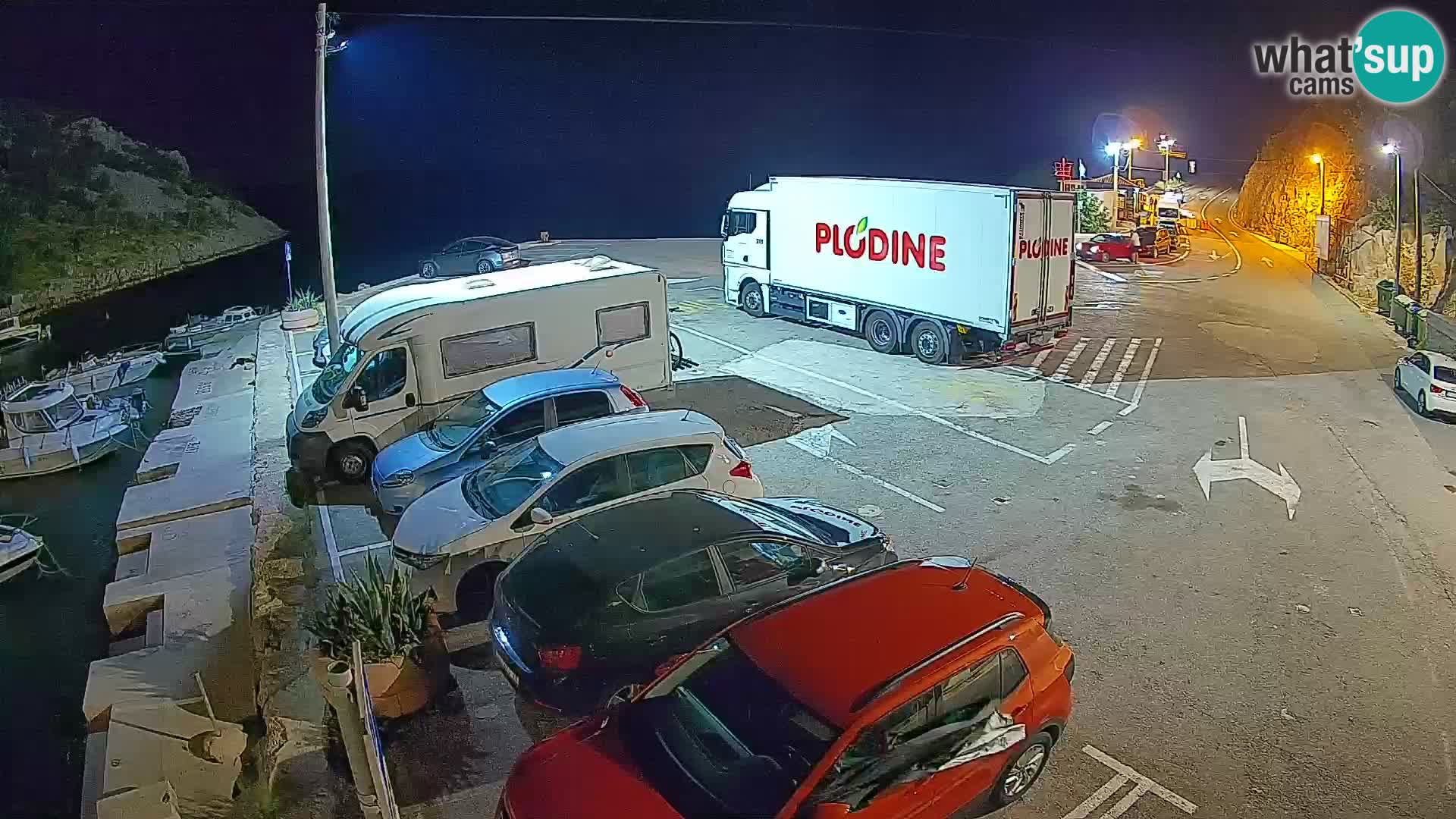 Webcam Prizna ferry port to Pag island