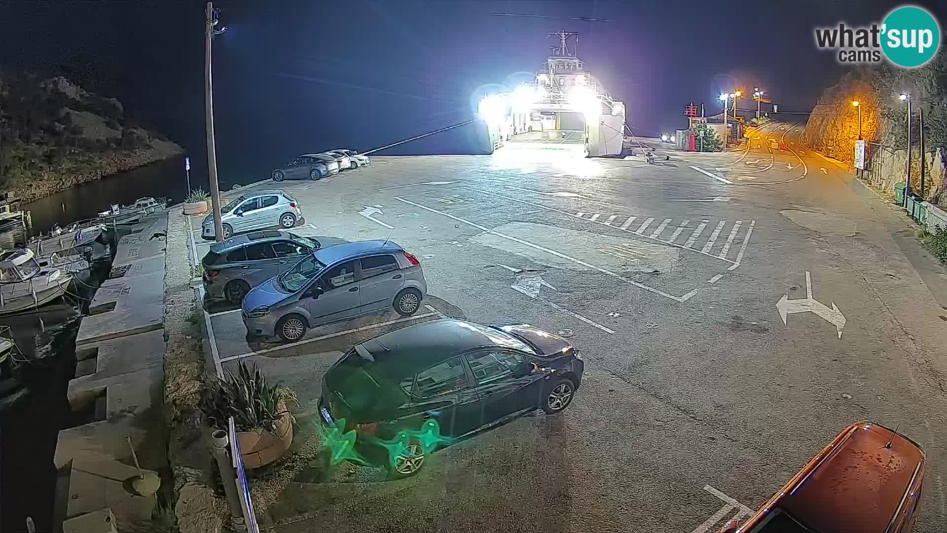 Webcam Fährhafen Prizna – zur Insel Pag