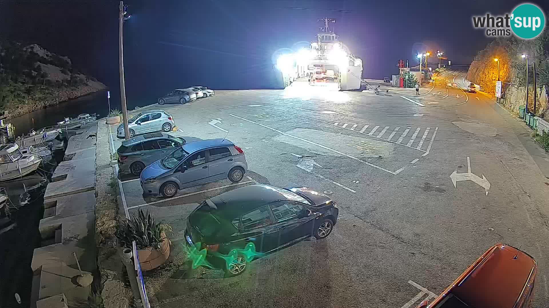 Webcam Fährhafen Prizna – zur Insel Pag