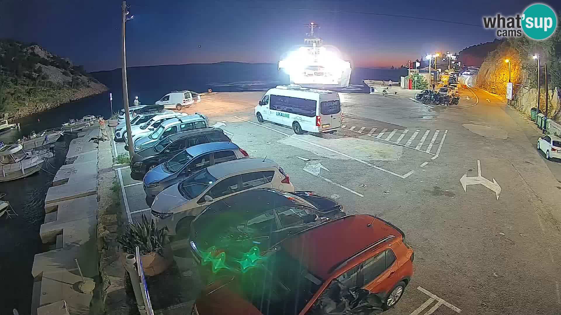 Webcam Prizna ferry port to Pag island