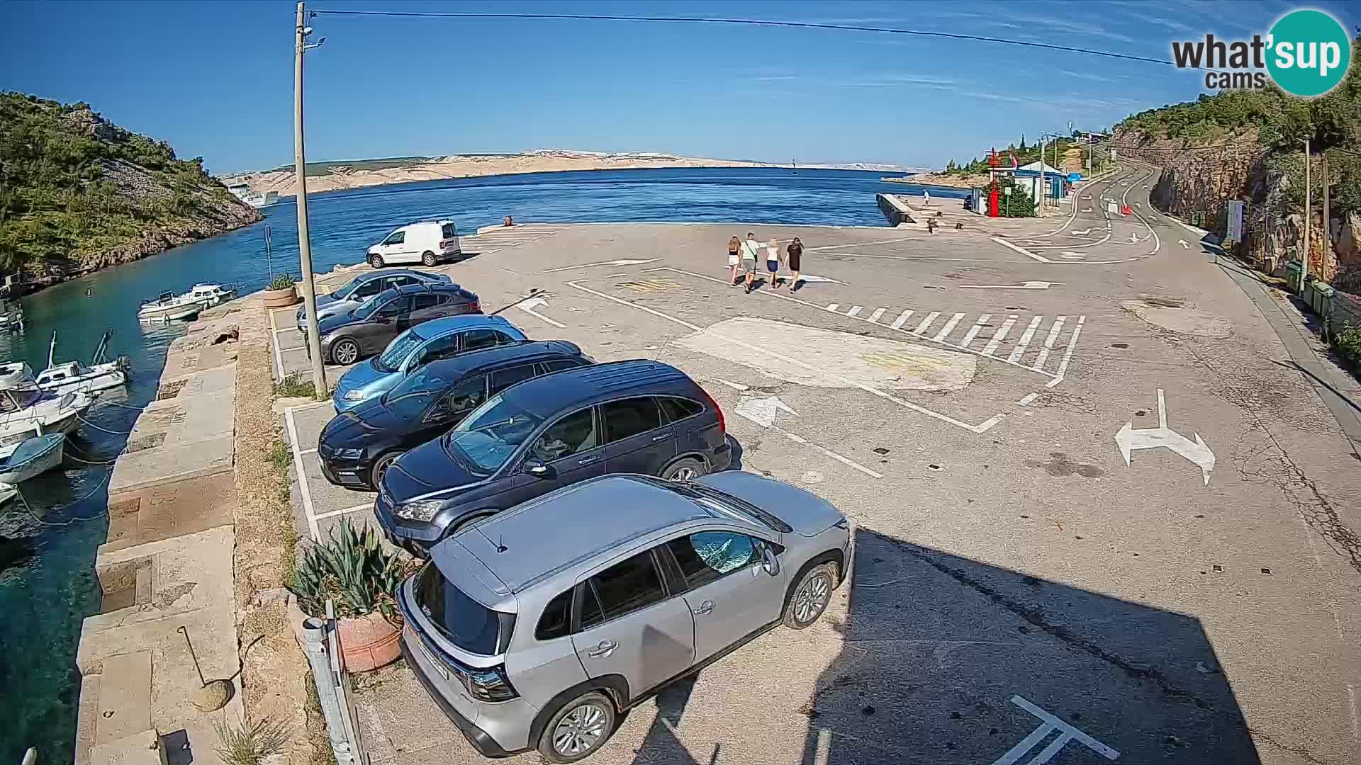 Webcam Fährhafen Prizna – zur Insel Pag