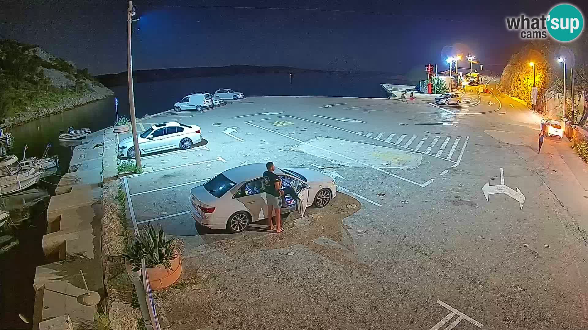 Webcam port de ferry de Prizna – vers l’île de Pag