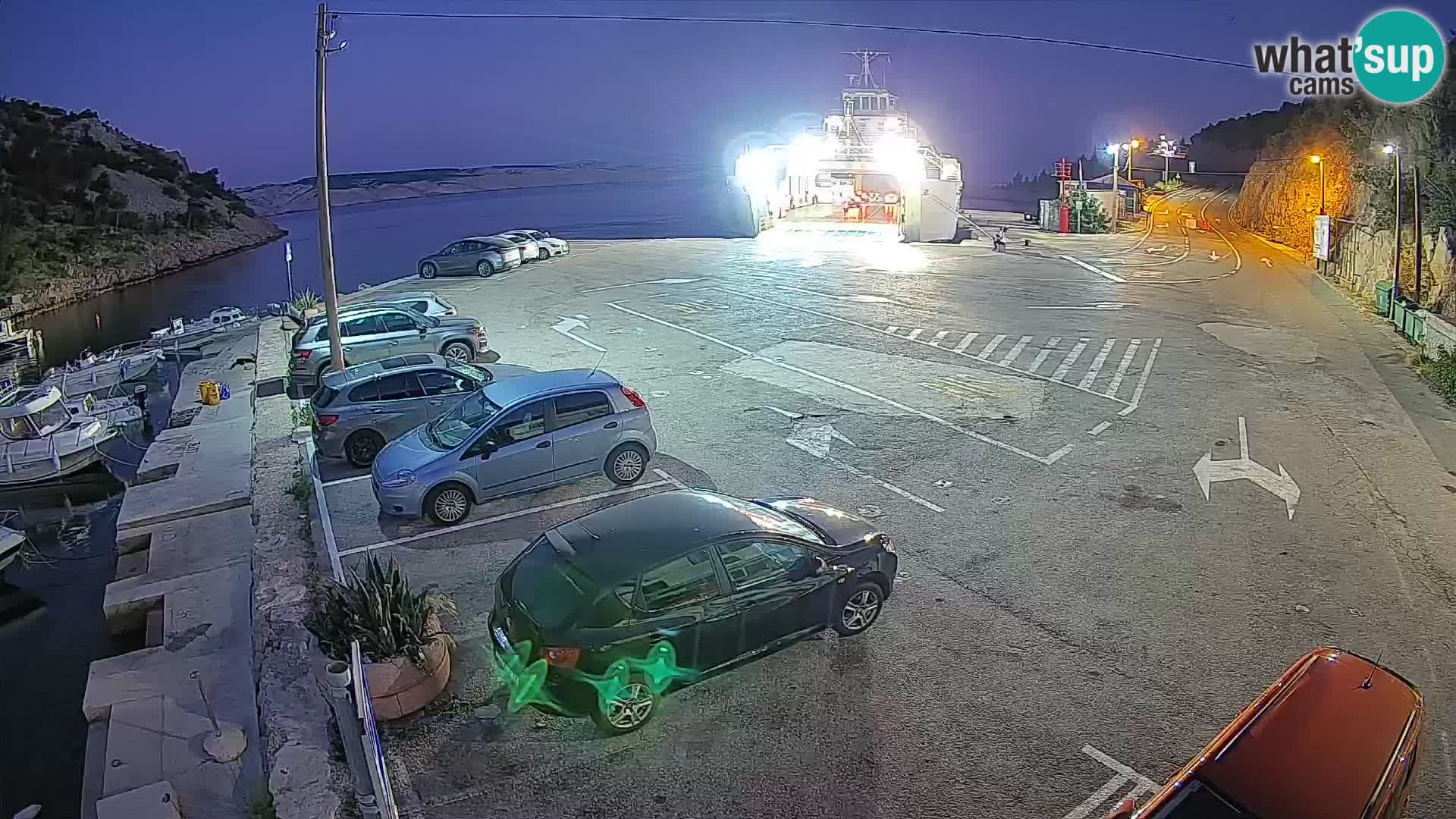 Webcam Fährhafen Prizna – zur Insel Pag